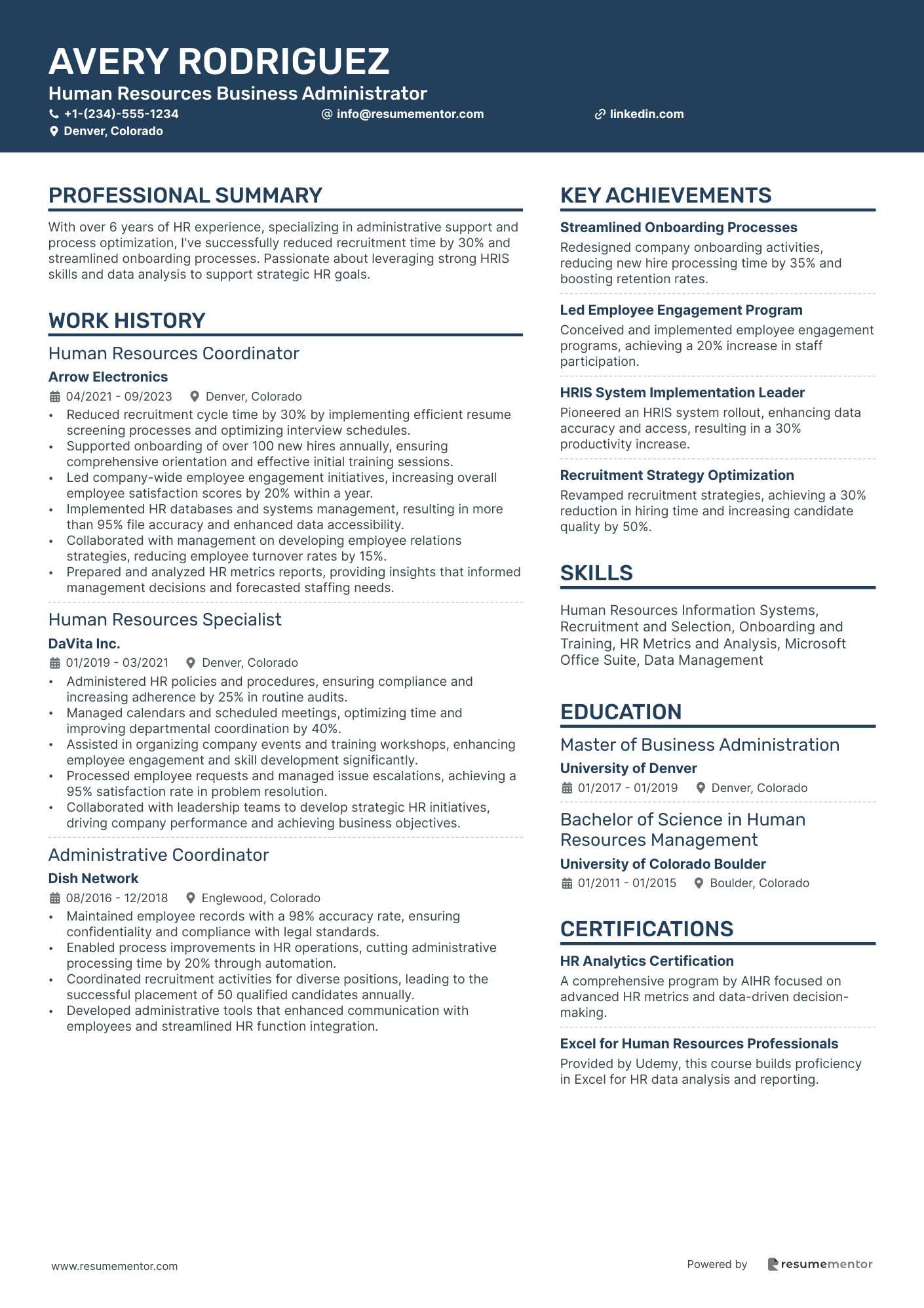 Human Resources Business Administrator