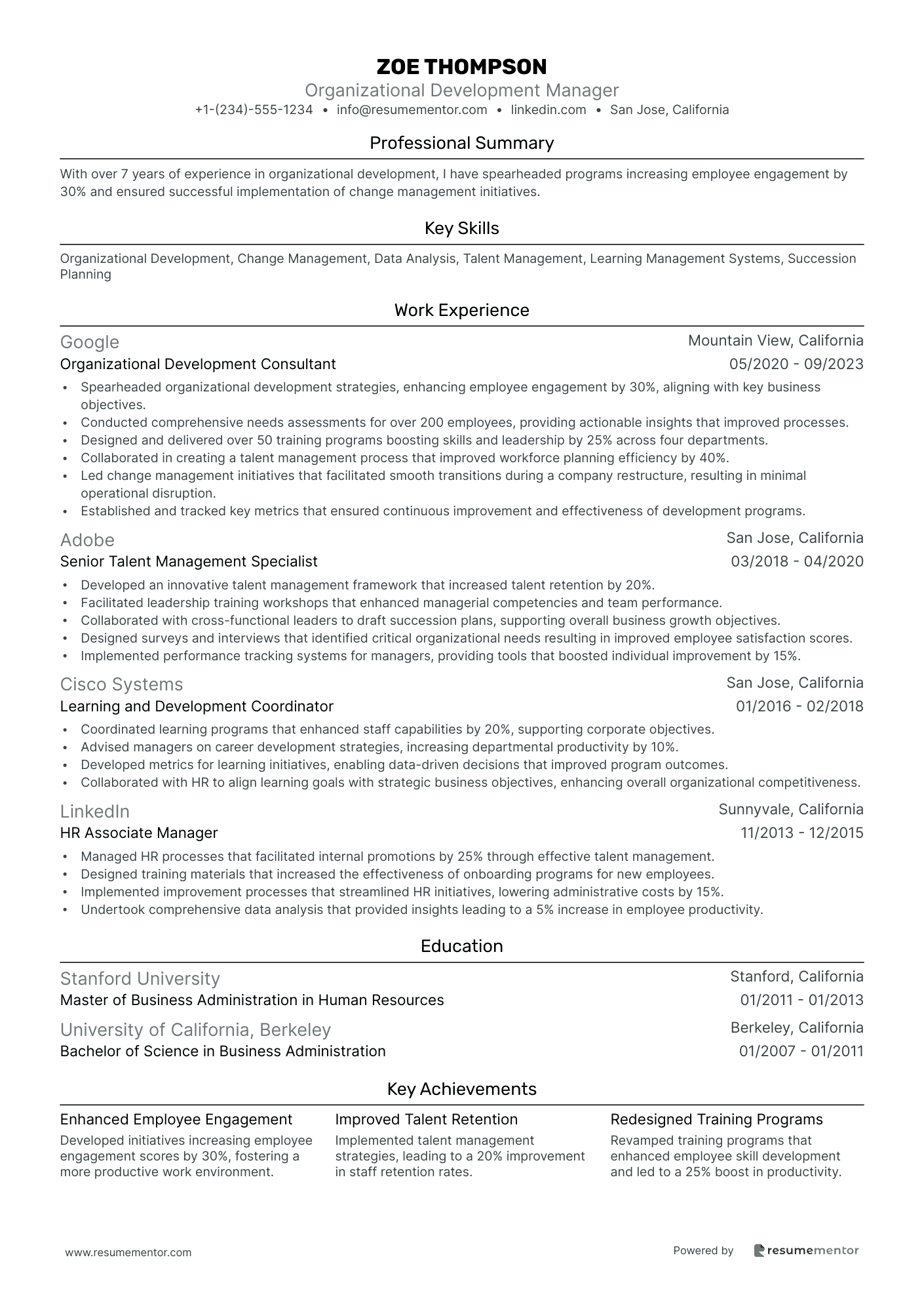 Organizational Development Manager