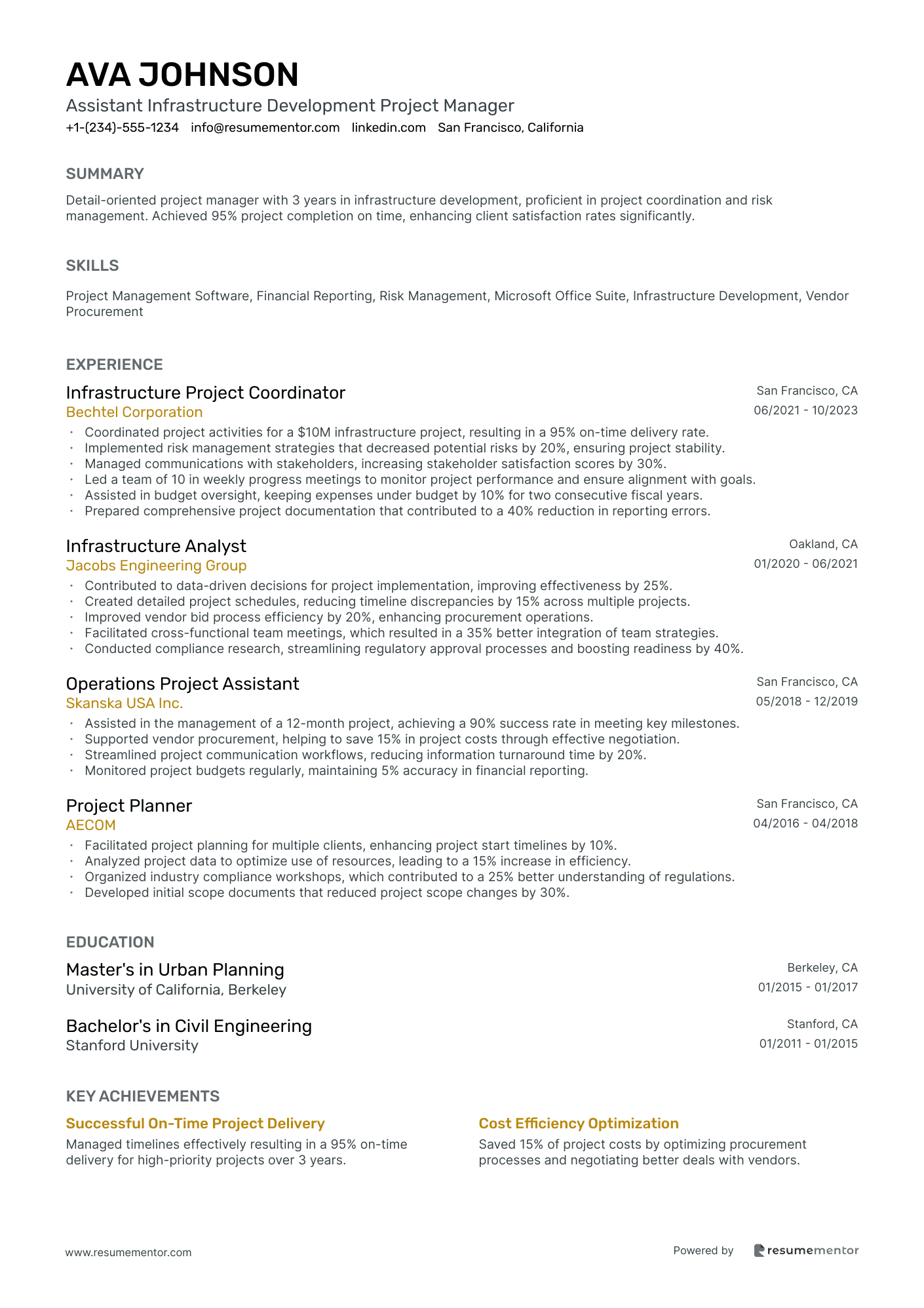 Assistant Infrastructure Development Project Manager