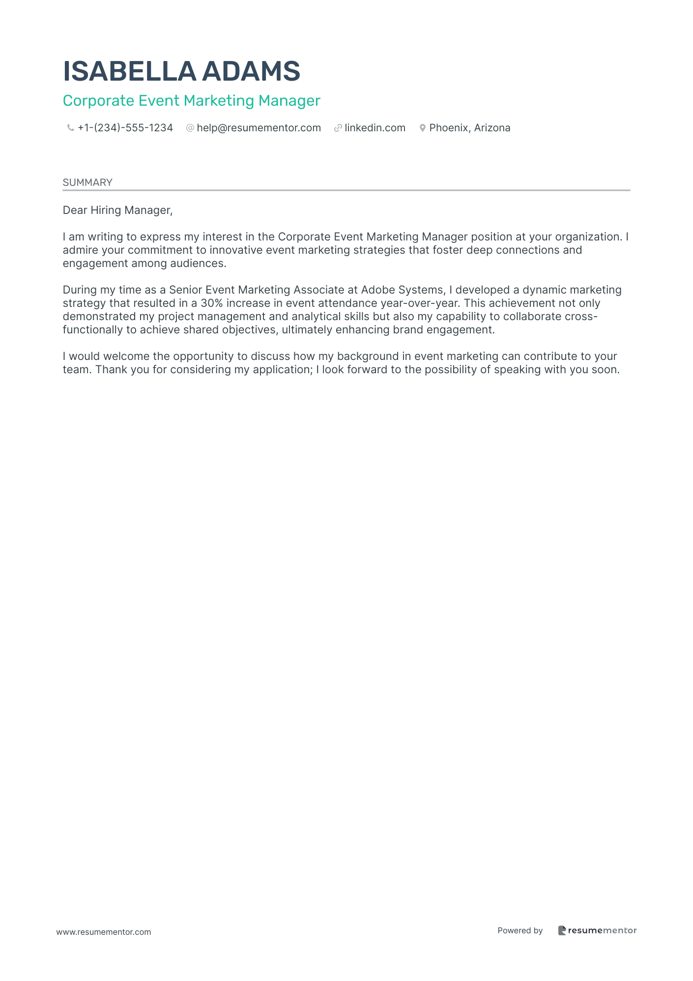 Corporate Event Marketing Manager