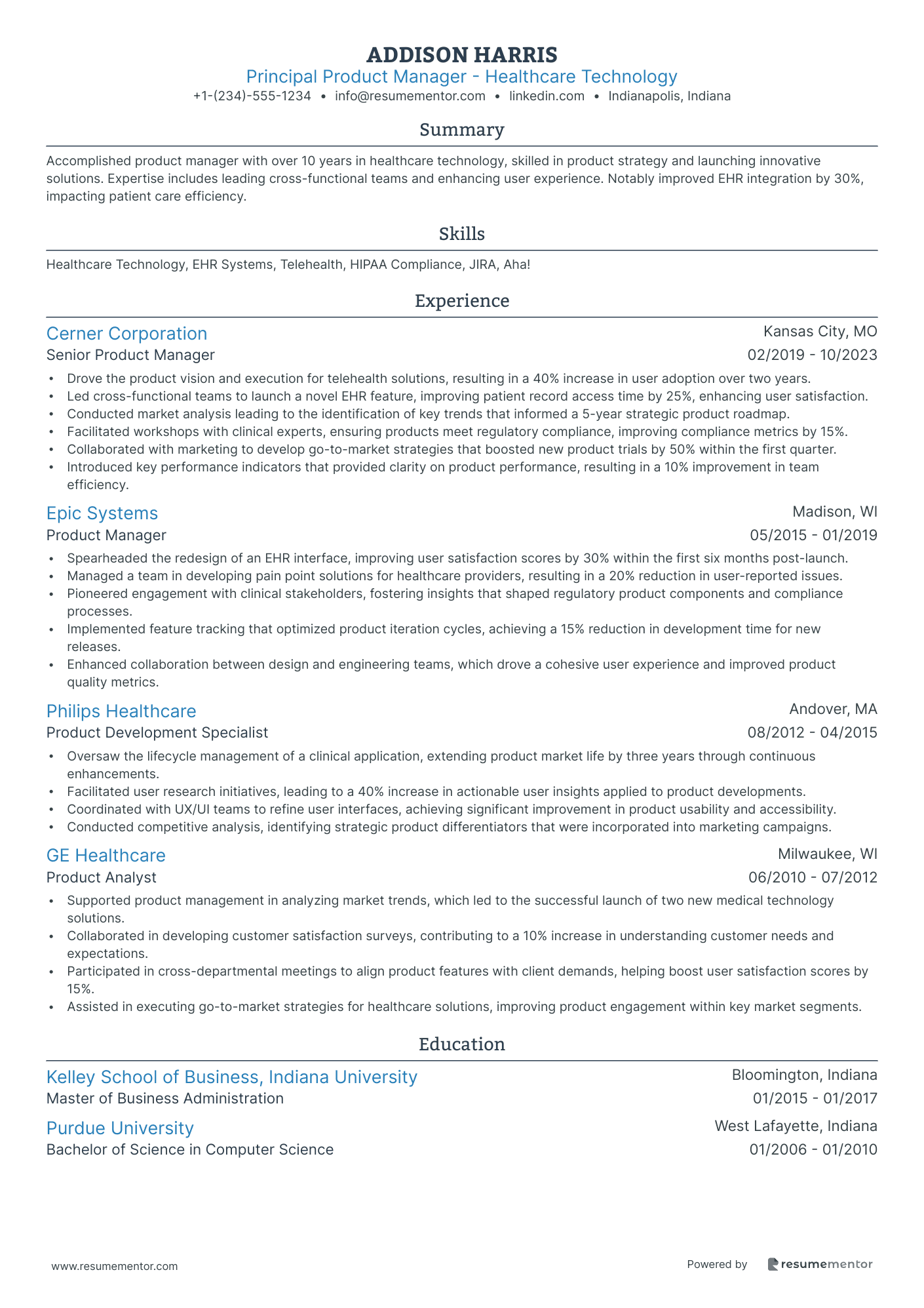 Principal Product Manager   Healthcare Technology