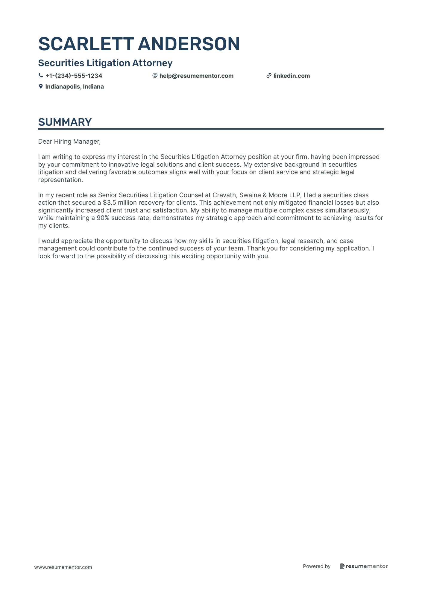 Securities Litigation Attorney