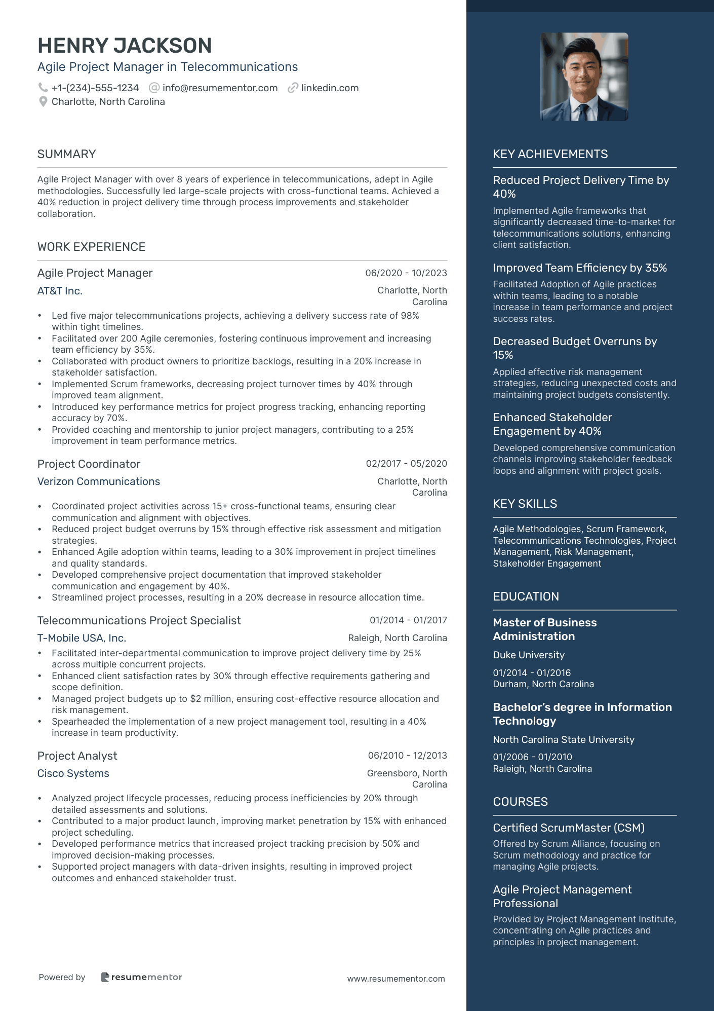 Agile Project Manager in Telecommunications