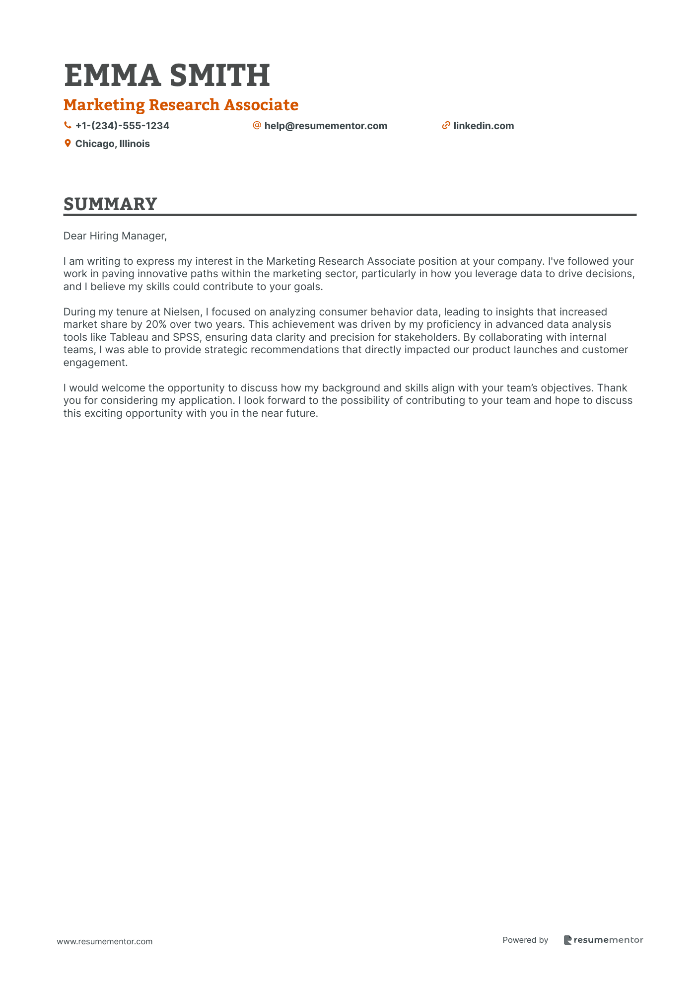 Marketing Research Associate
