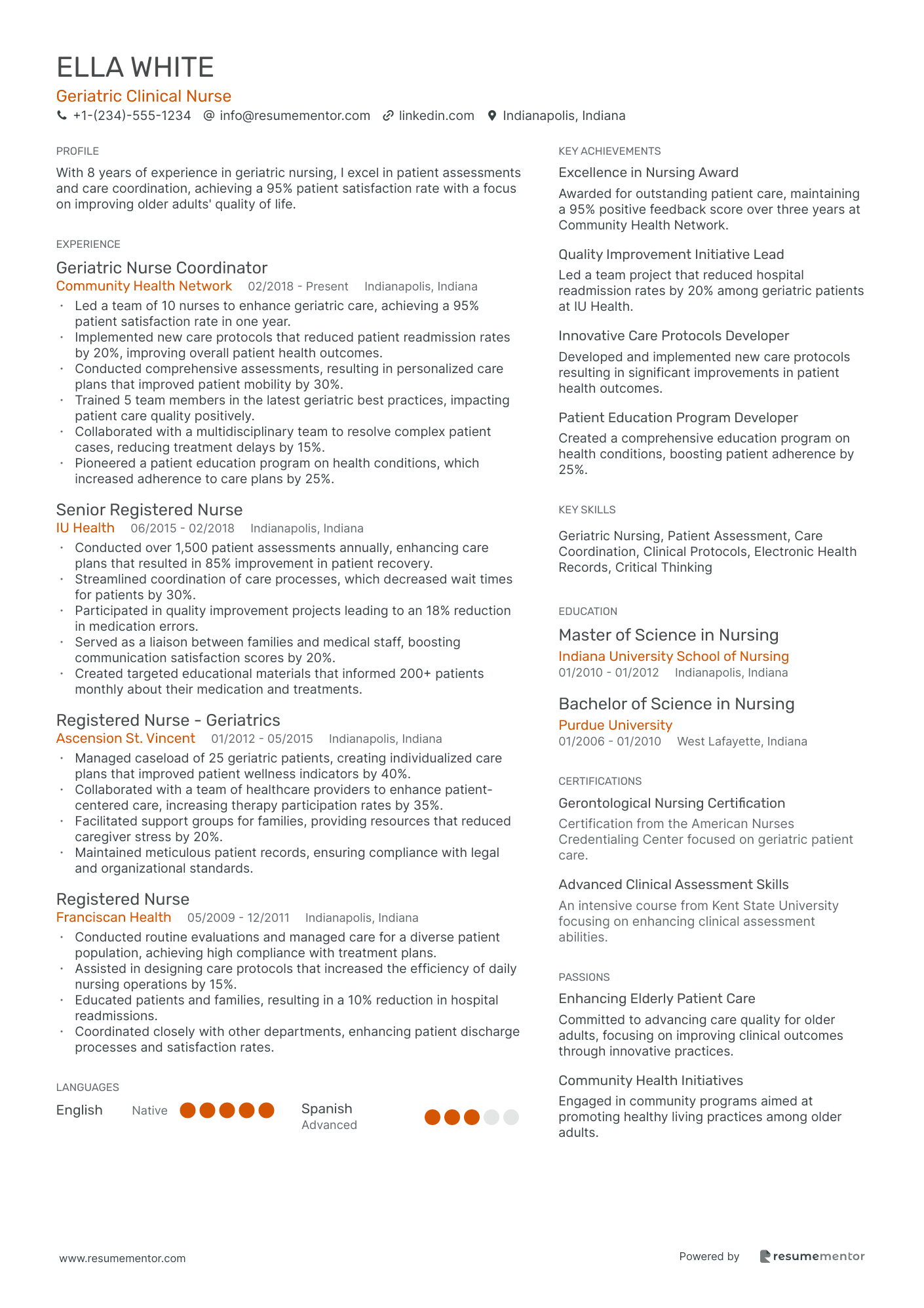 Geriatric Clinical Nurse