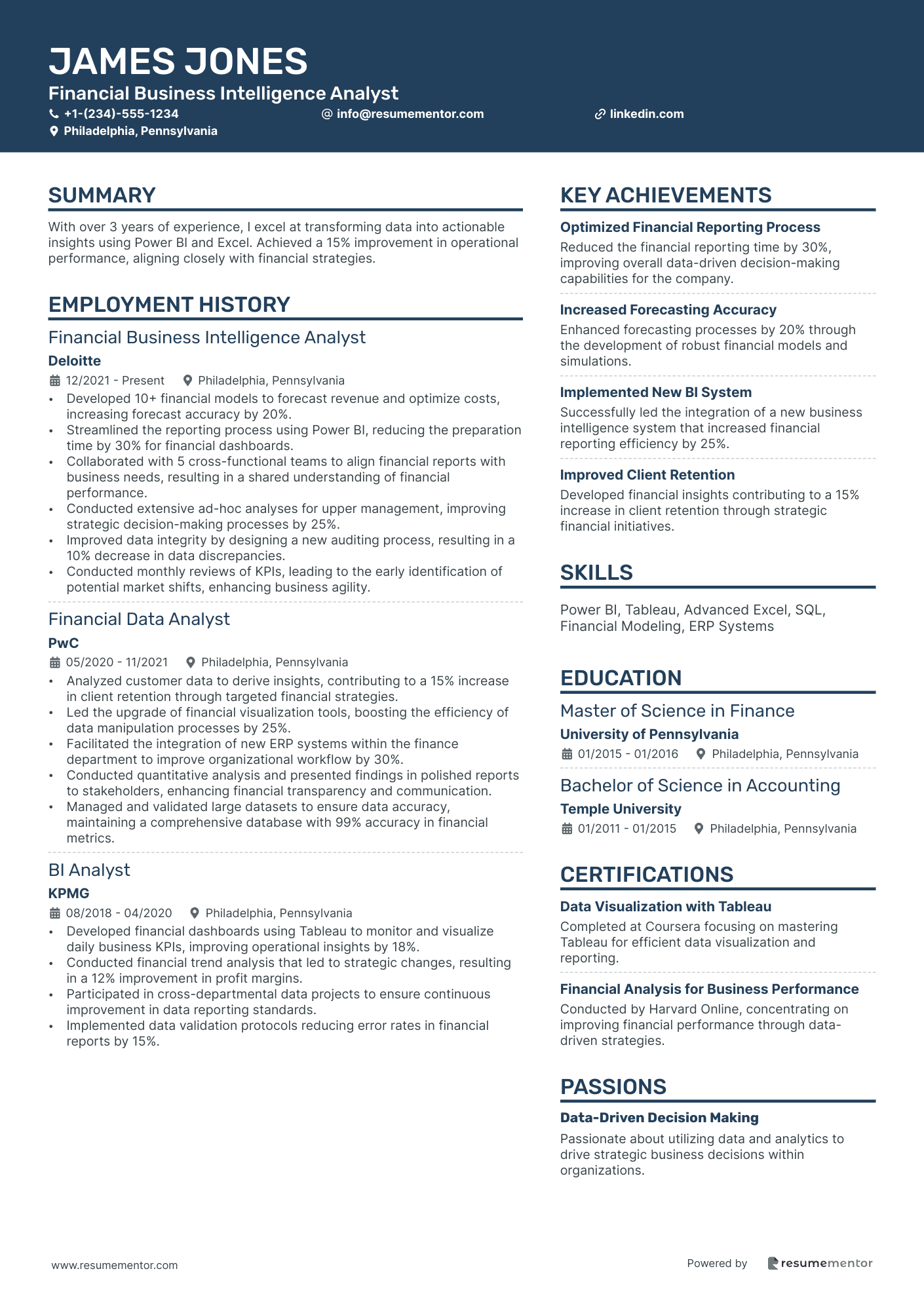 Financial Business Intelligence Analyst