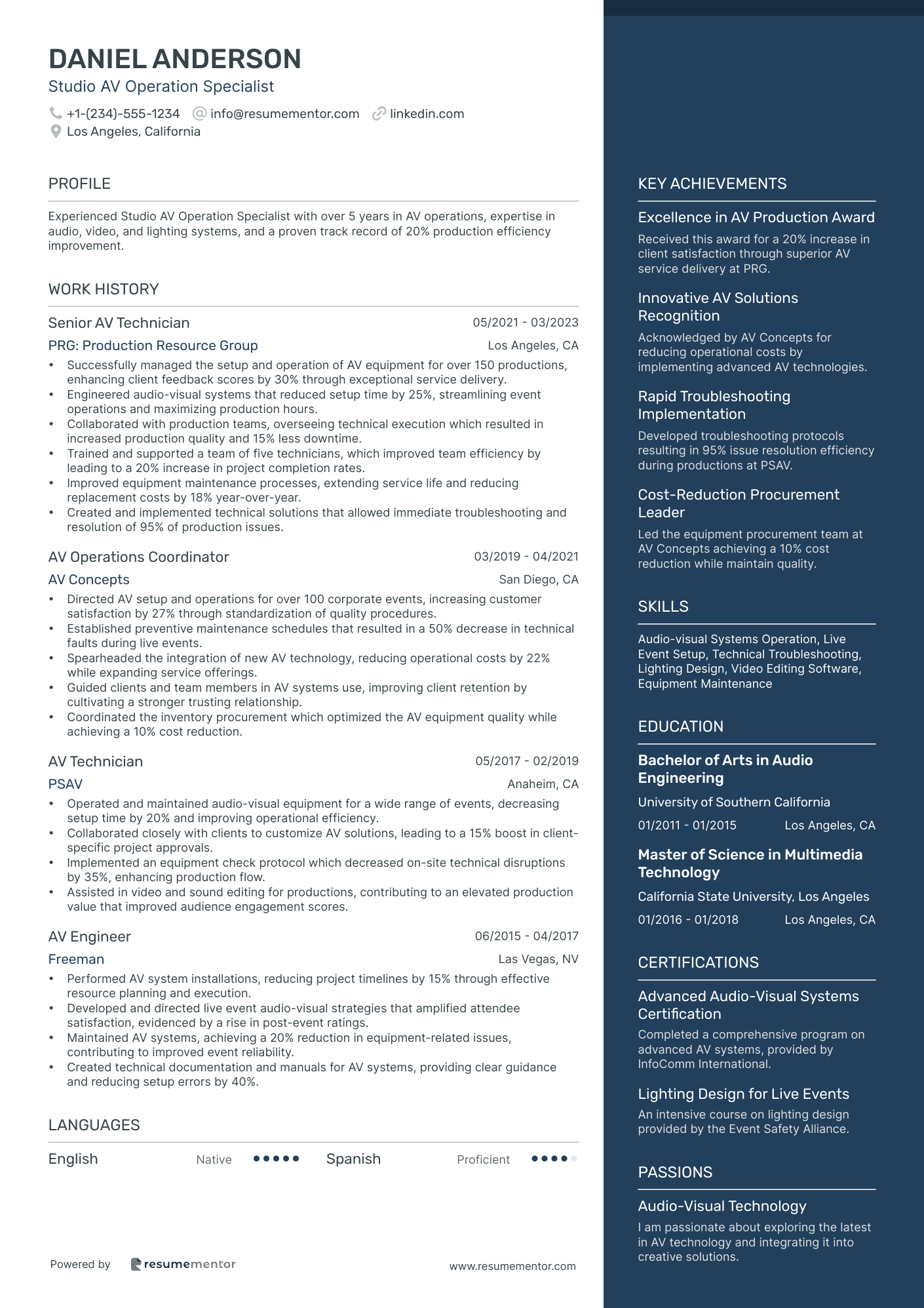 Studio AV Operation Specialist