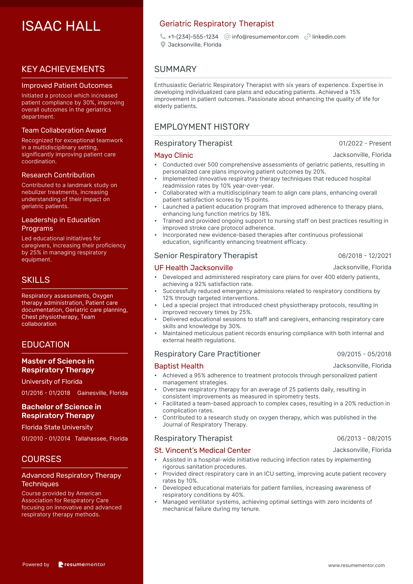 Geriatric Respiratory Therapist