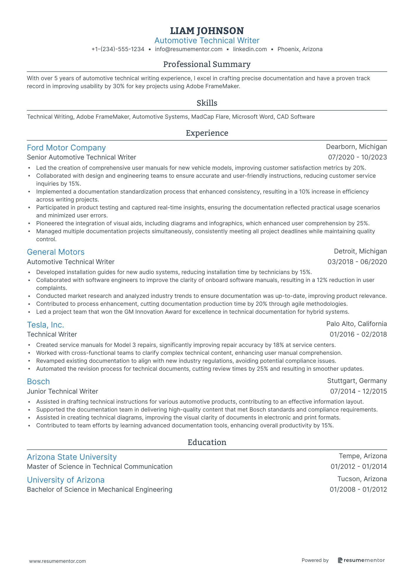 Automotive Technical Writer