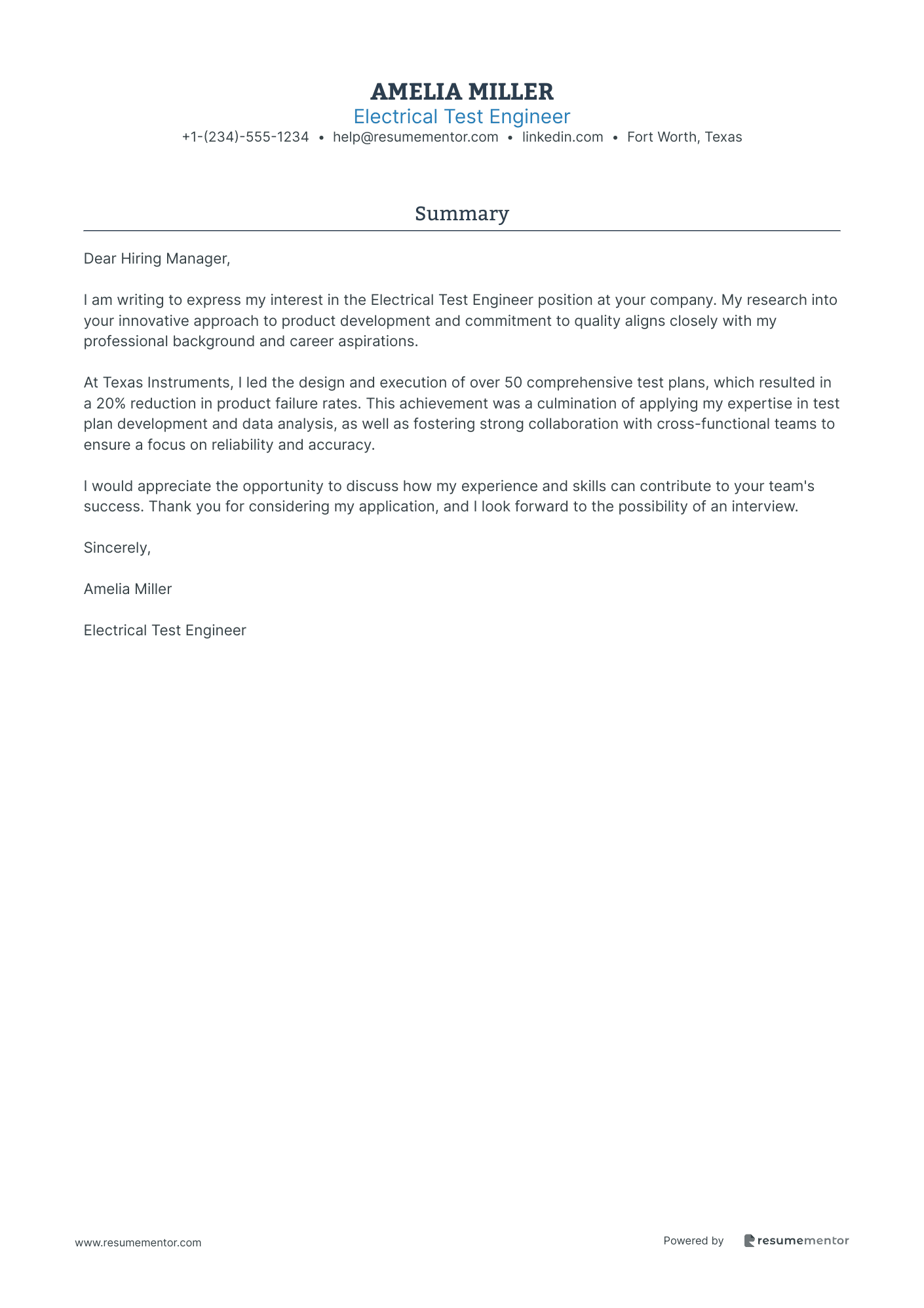 Electrical Test Engineer