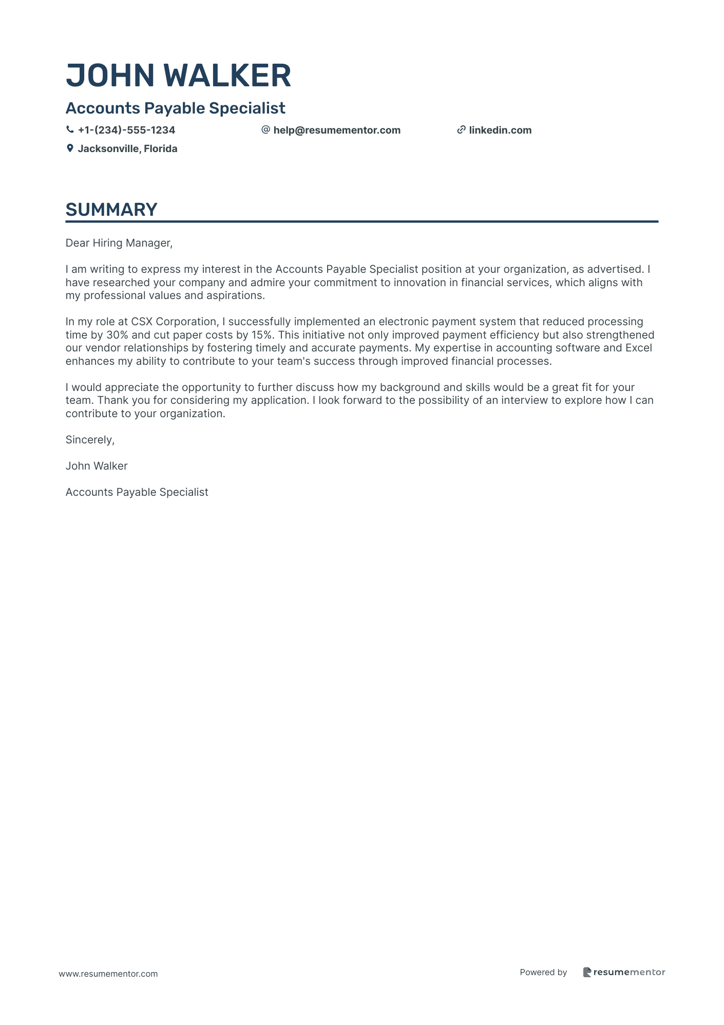 Accounts Payable Specialist