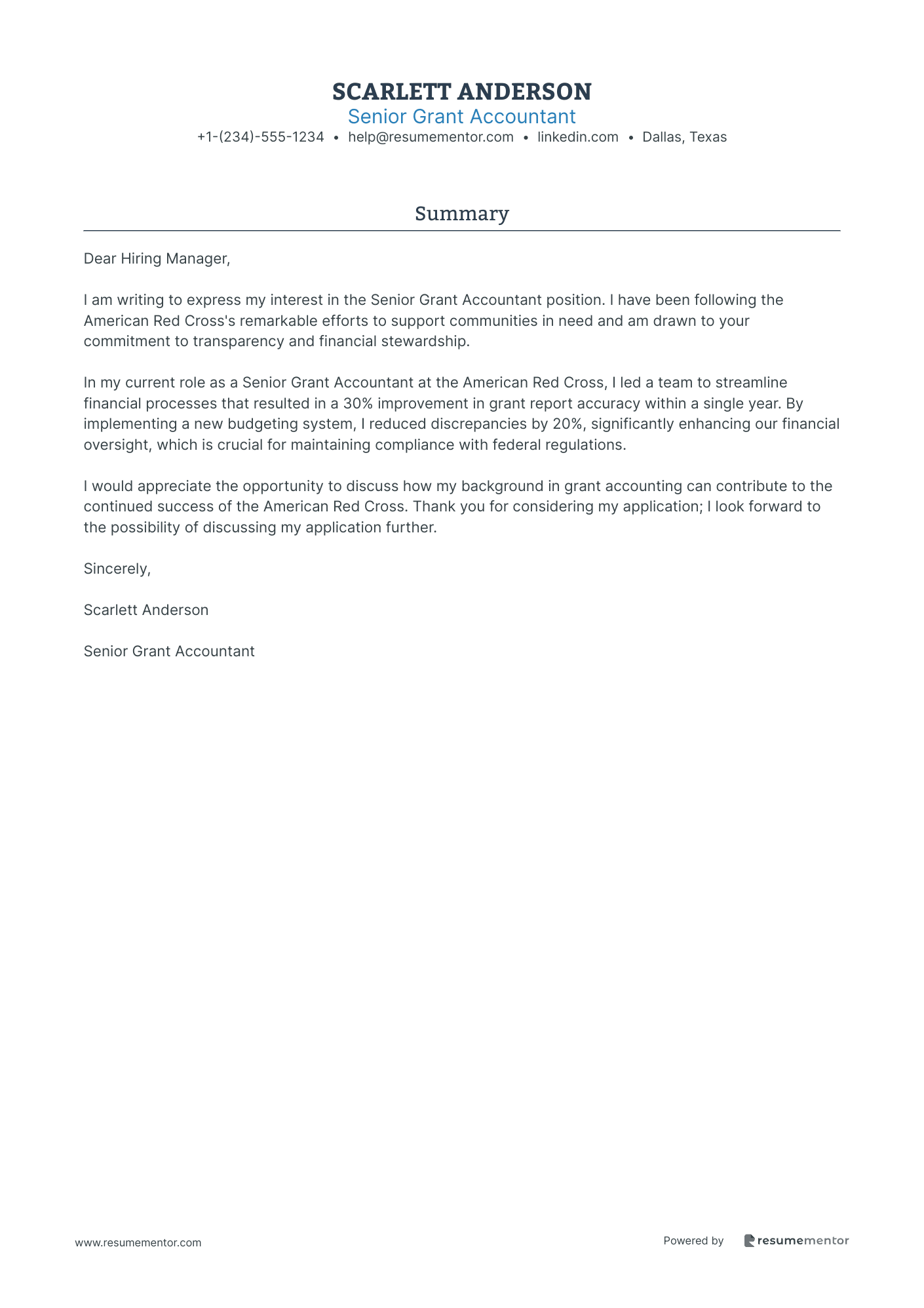 Senior Grant Accountant