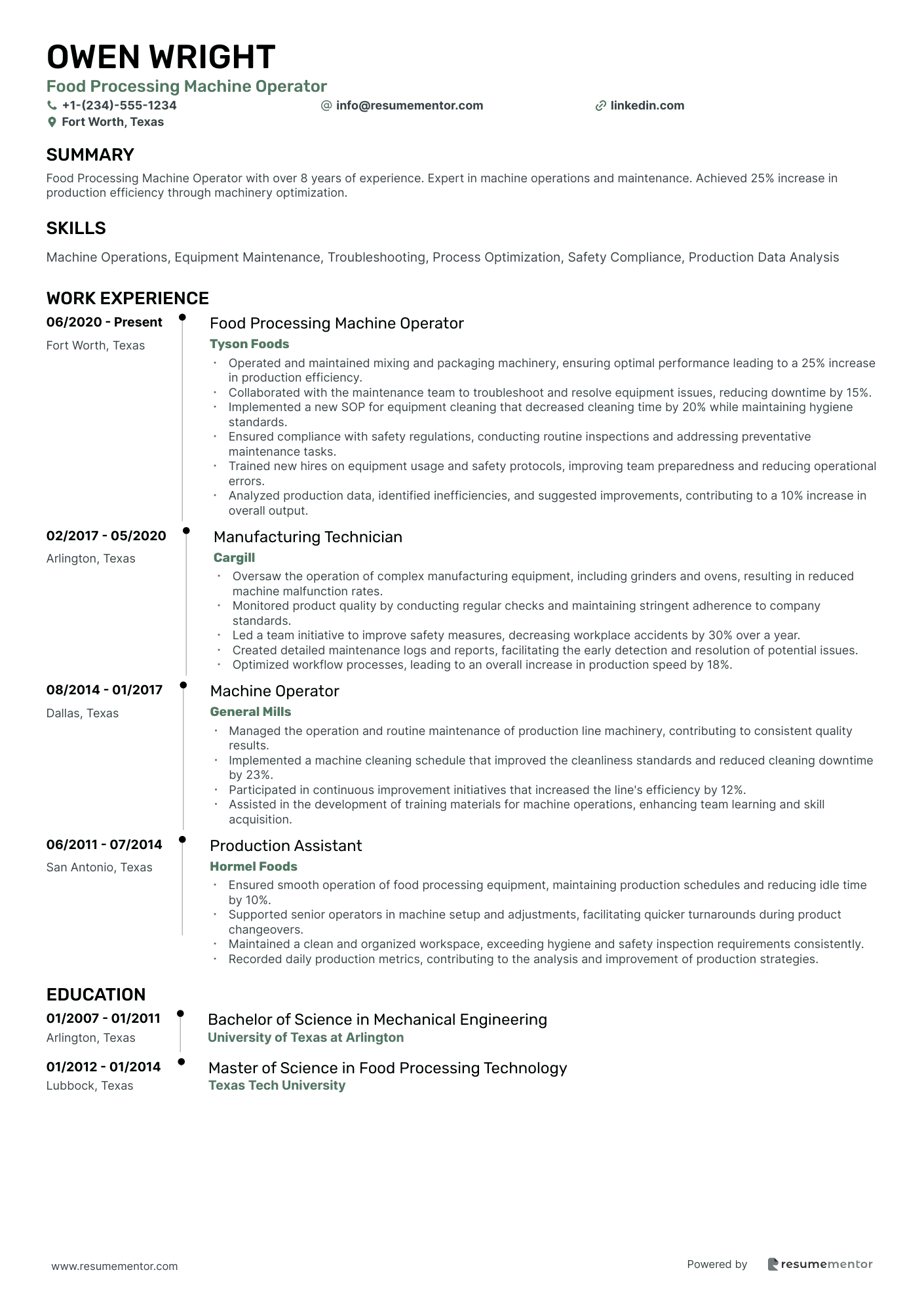Food Processing Machine Operator