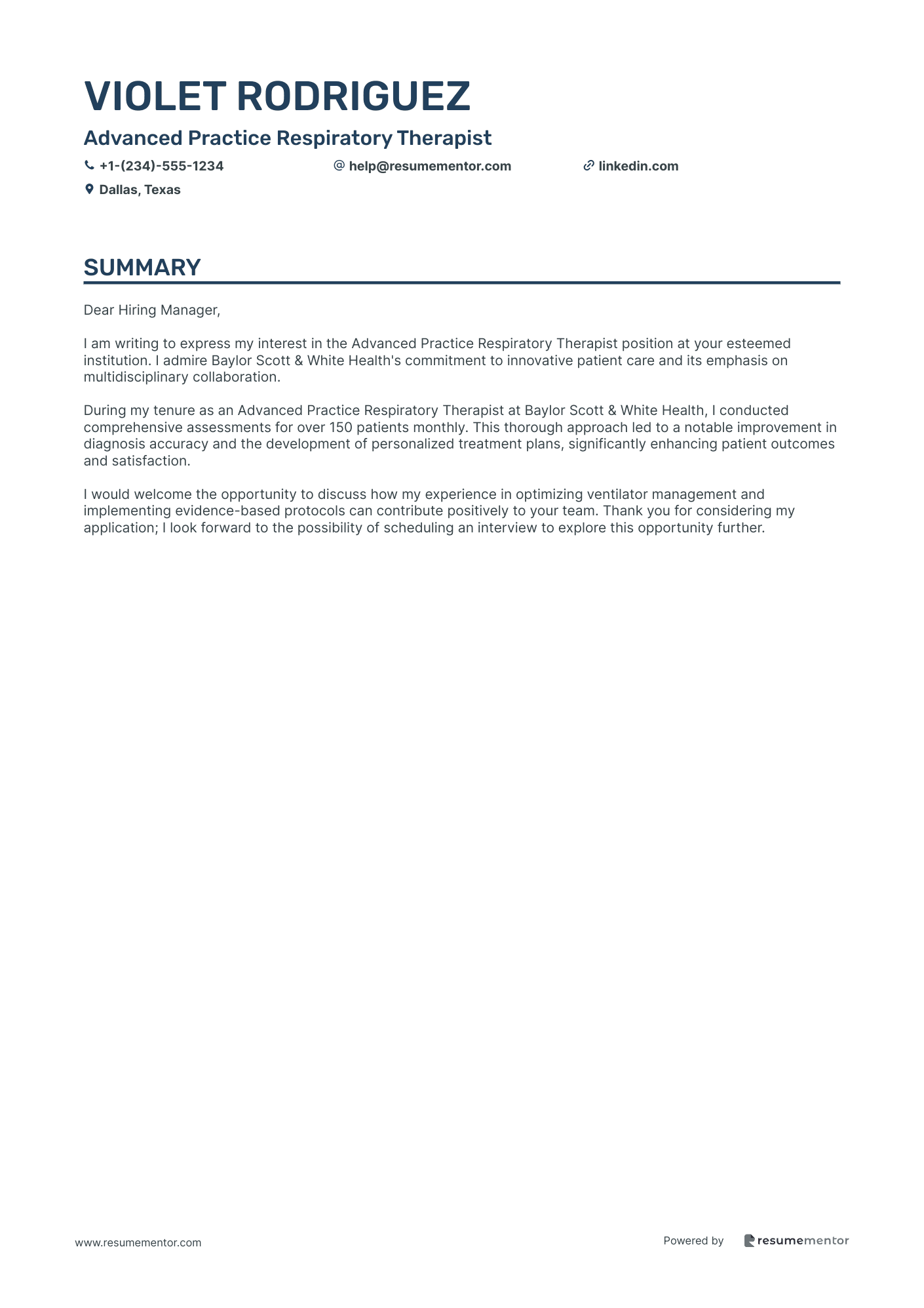 Advanced Practice Respiratory Therapist