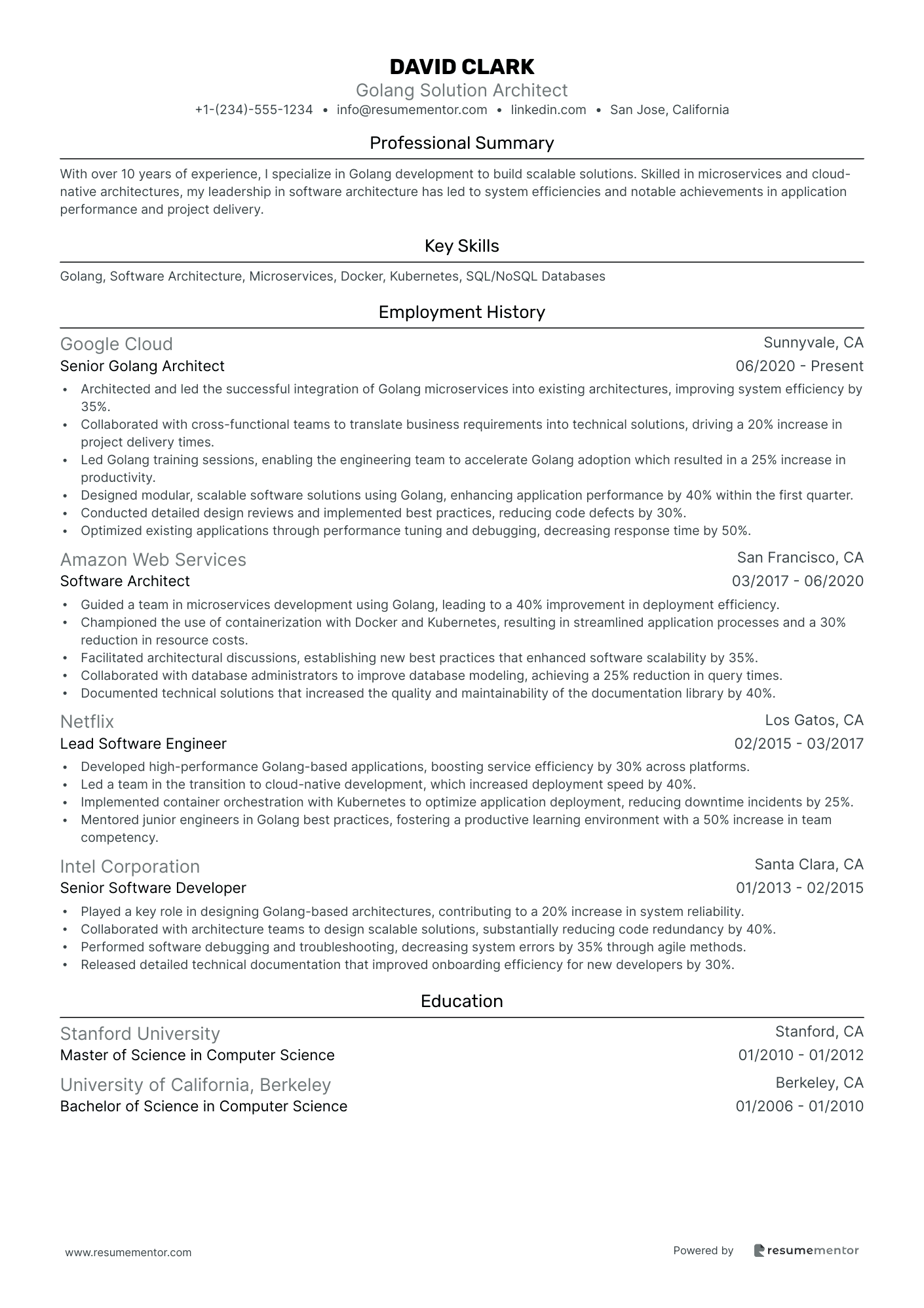 Golang Solution Architect