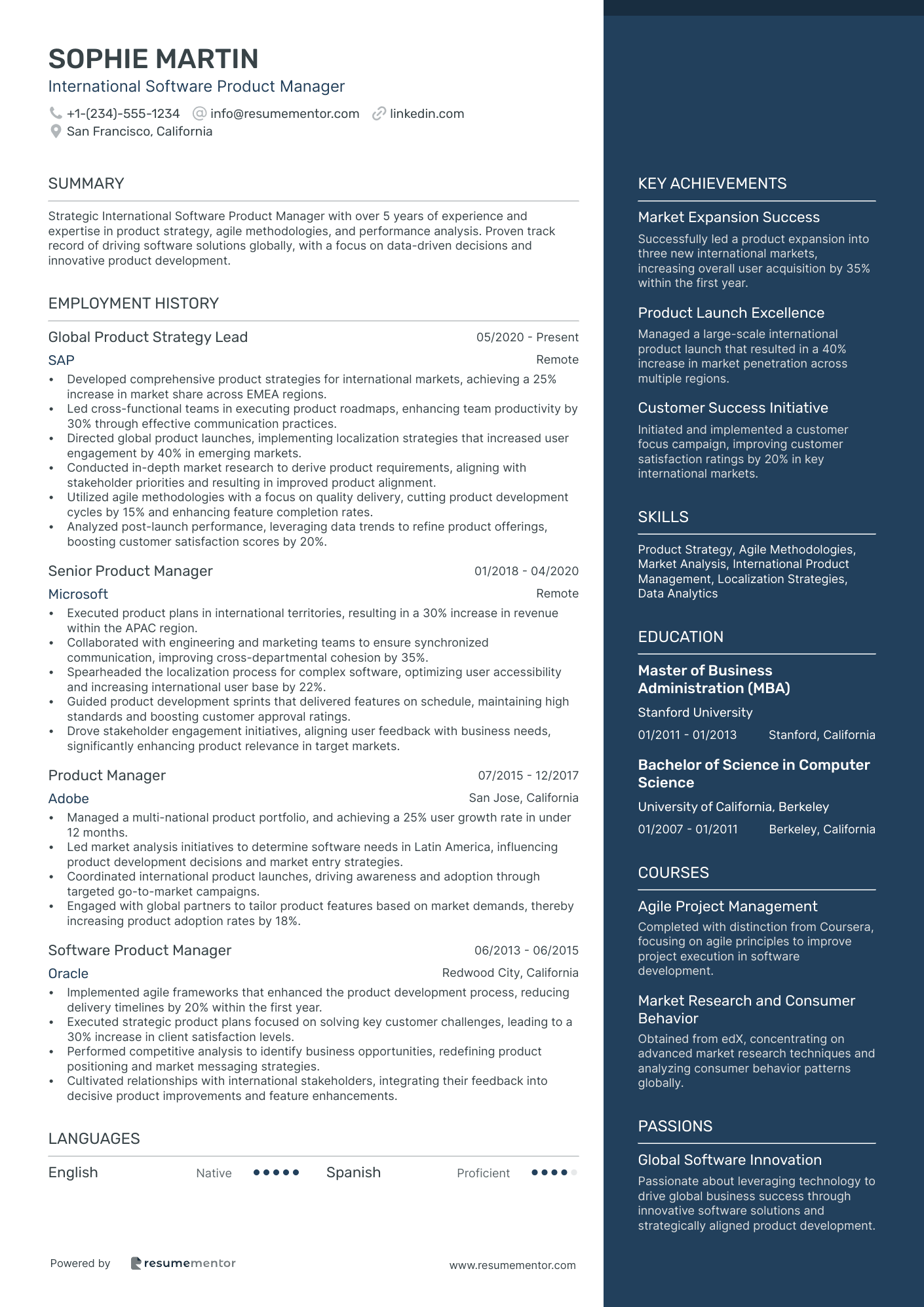 International Software Product Manager