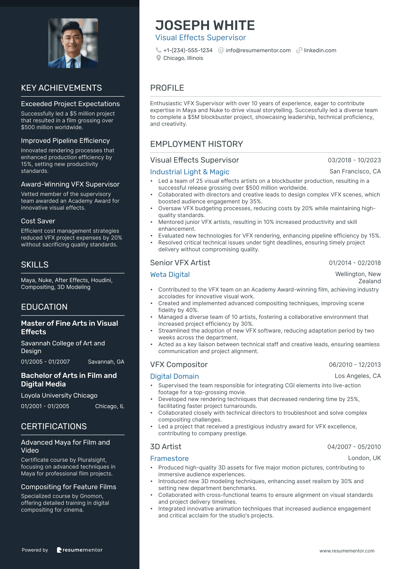 Visual Effects Supervisor