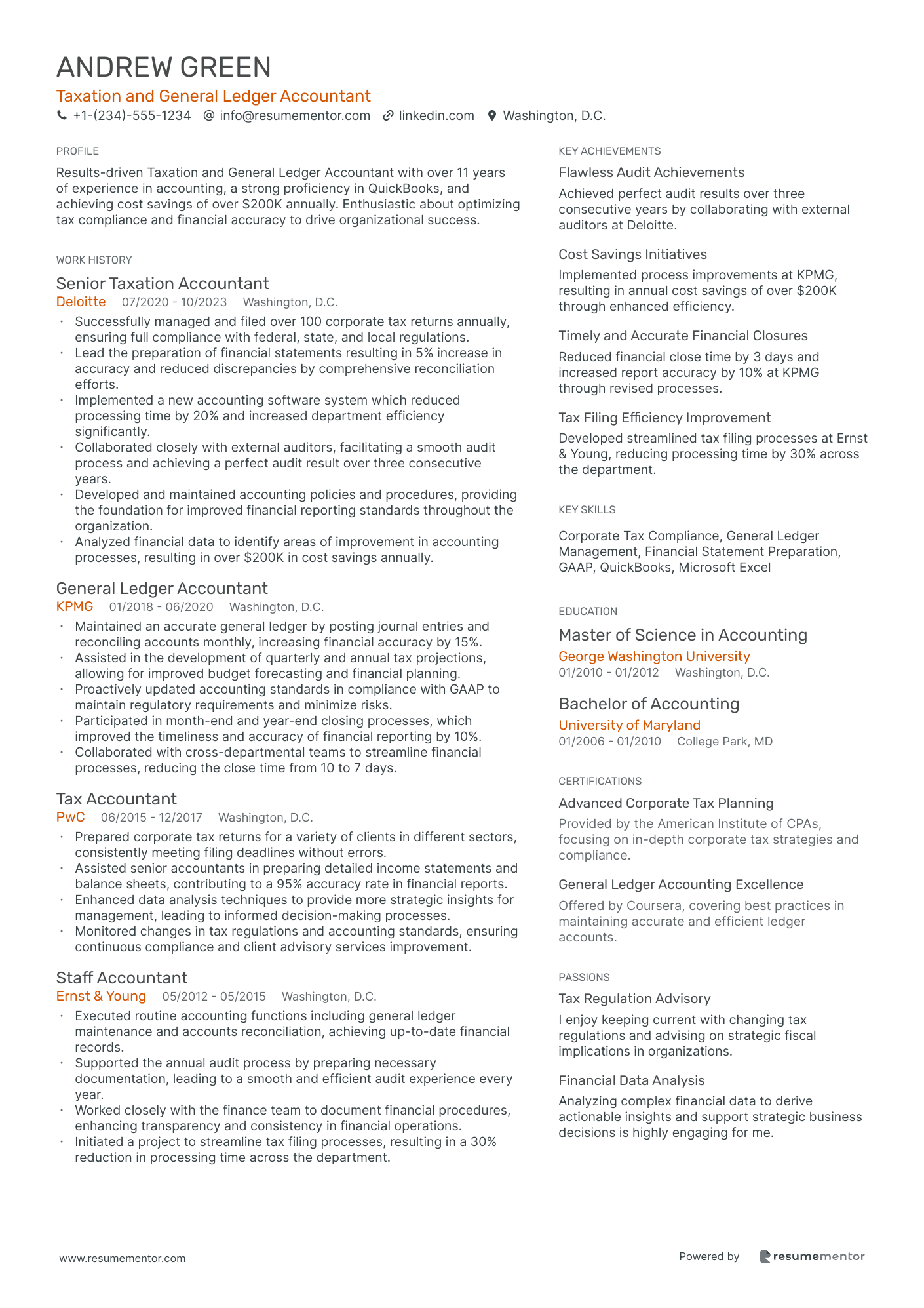 Taxation and General Ledger Accountant