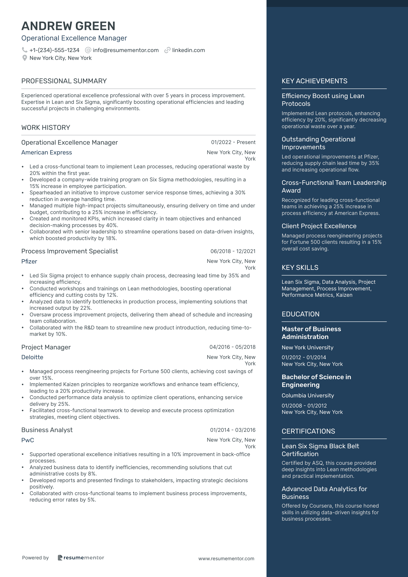 Operational Excellence Manager