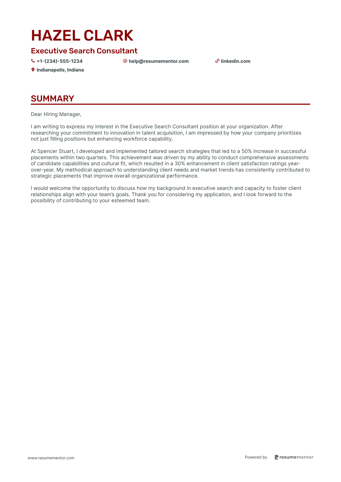 Executive Search Consultant
