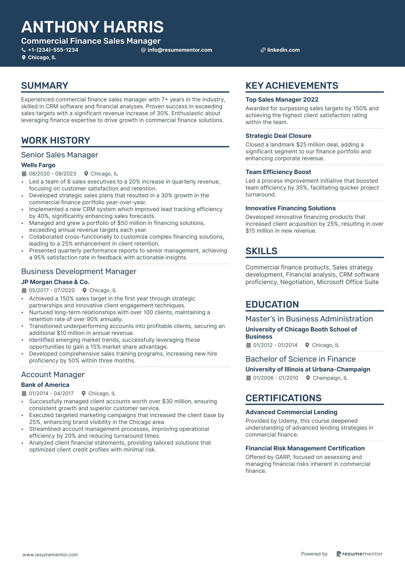 Commercial Finance Sales Manager