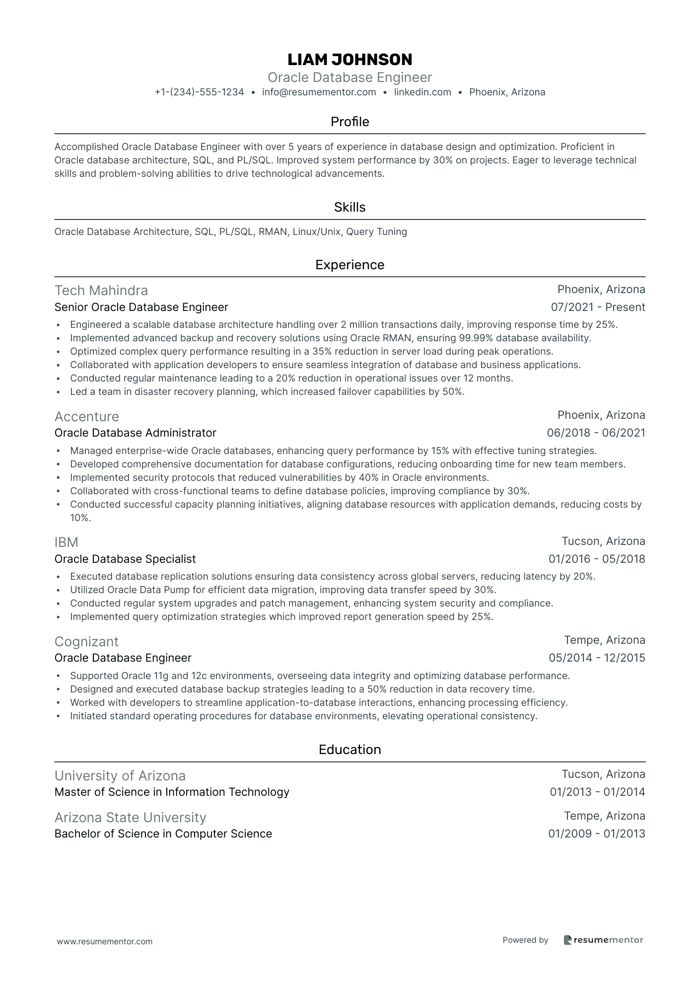 Oracle Database Engineer
