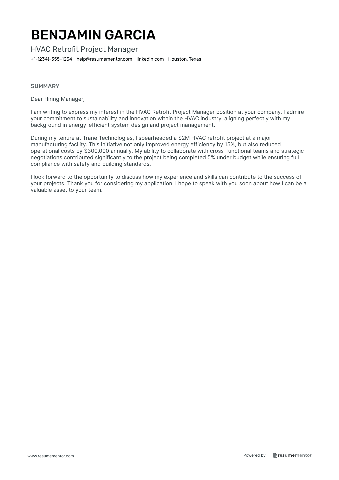HVAC Retrofit Project Manager