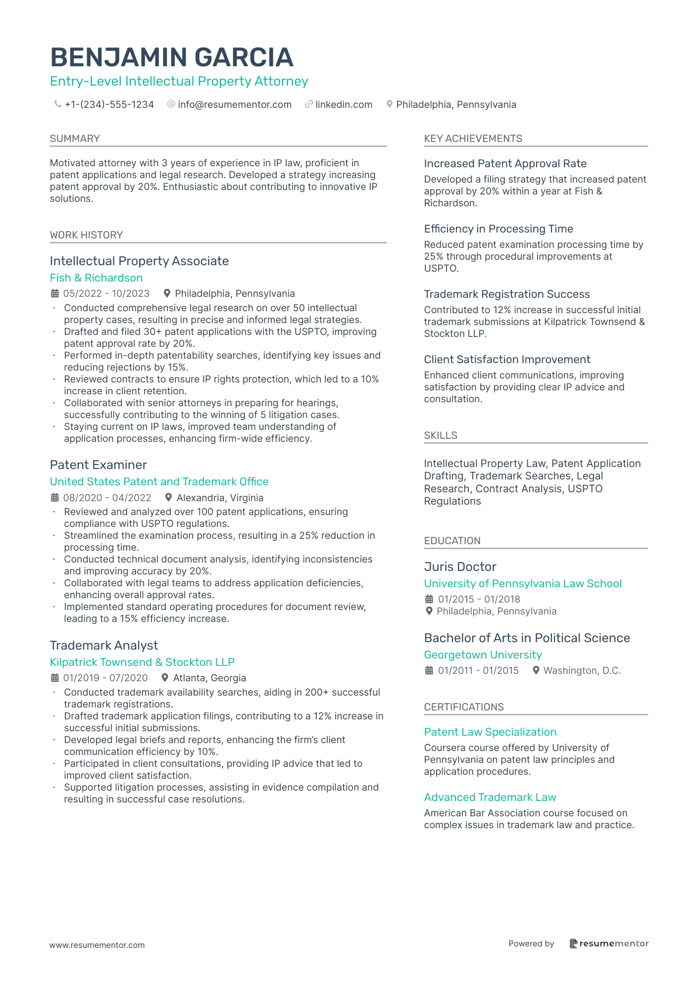 Entry Level Intellectual Property Attorney