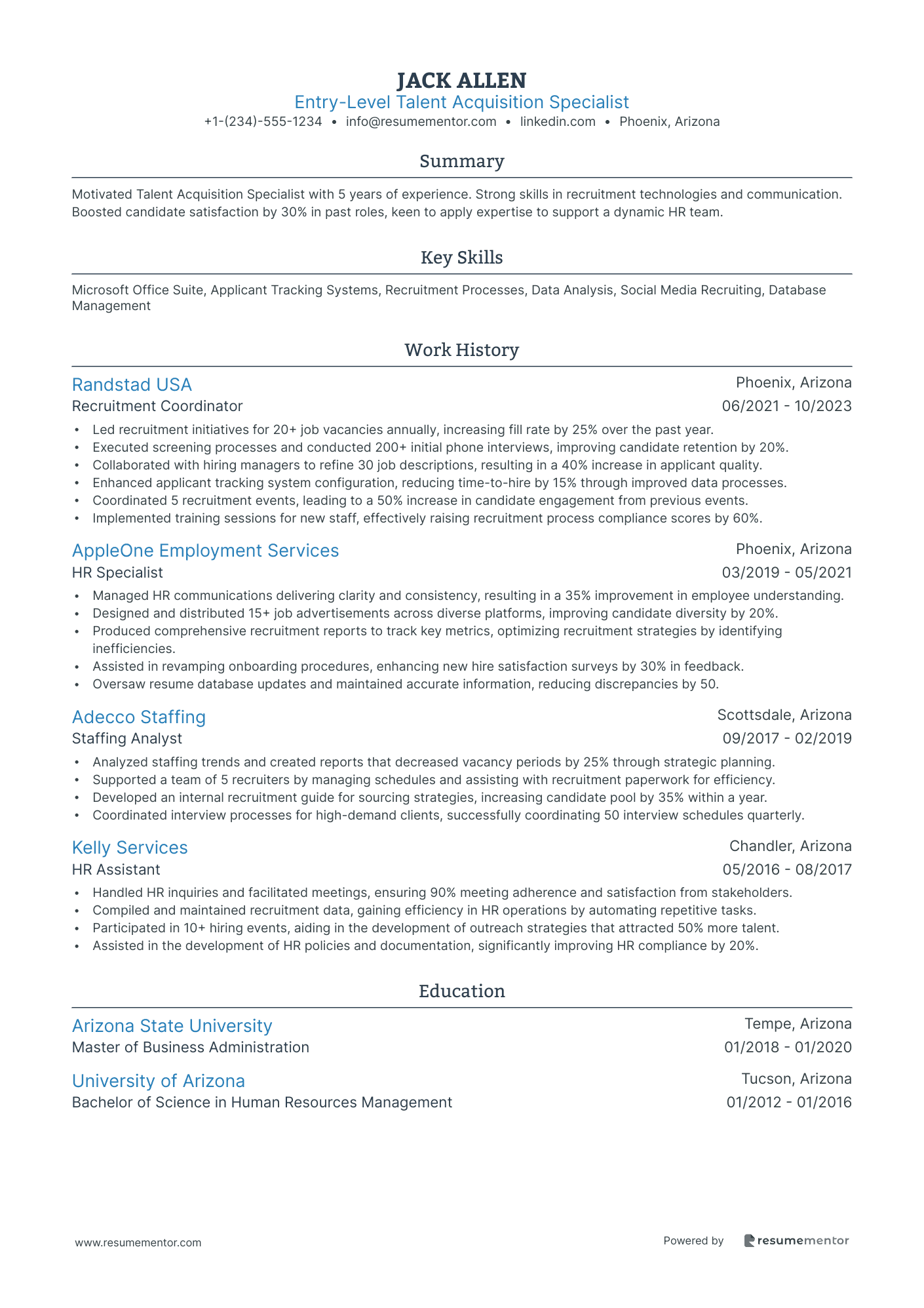 Entry Level Talent Acquisition Specialist