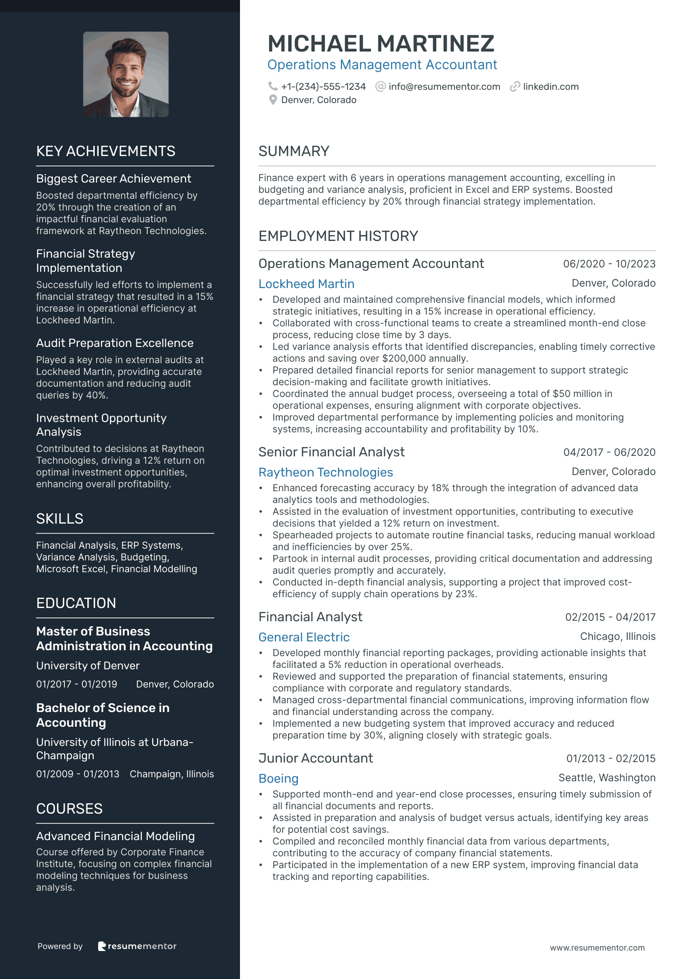 Operations Management Accountant