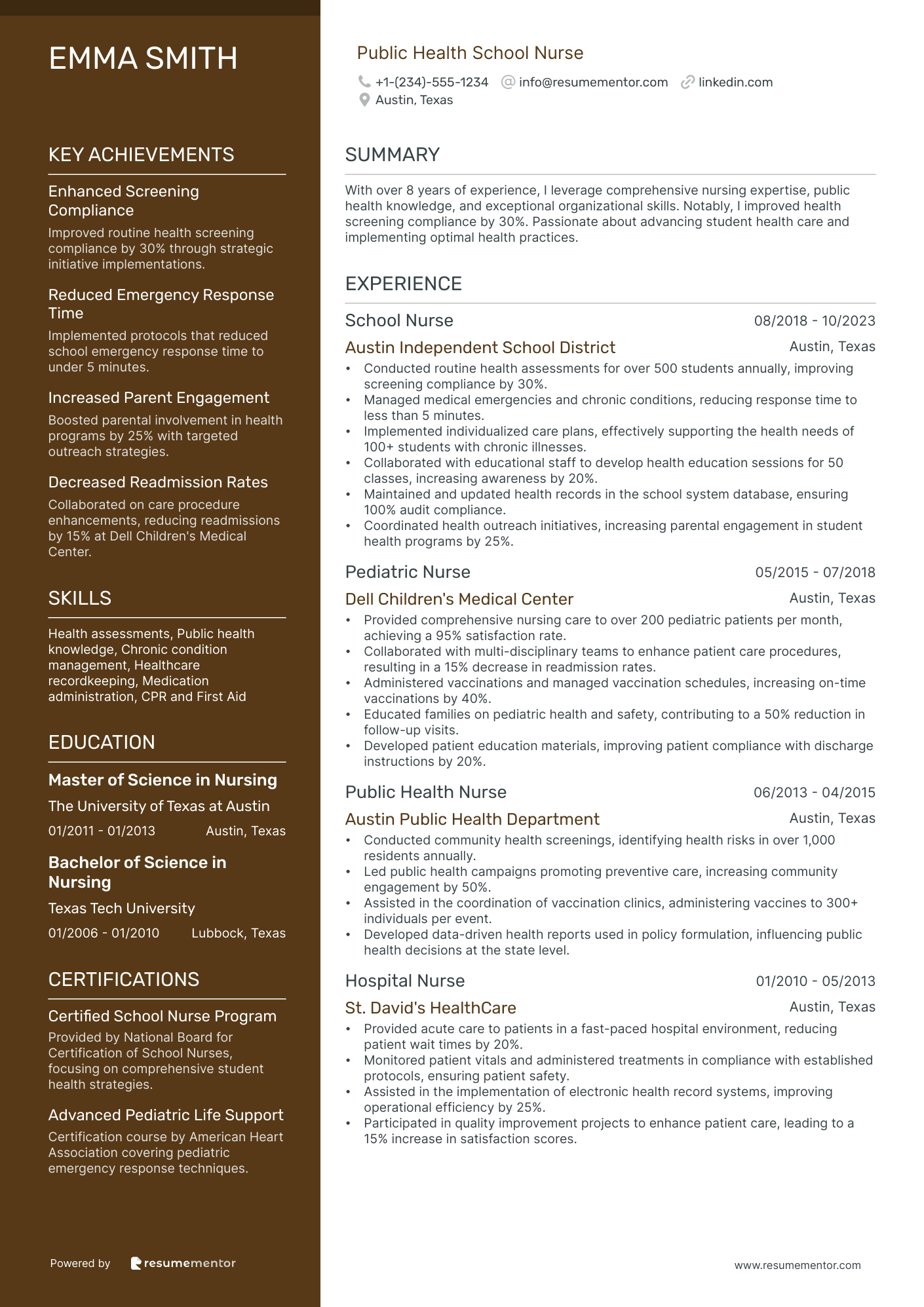 Public Health School Nurse