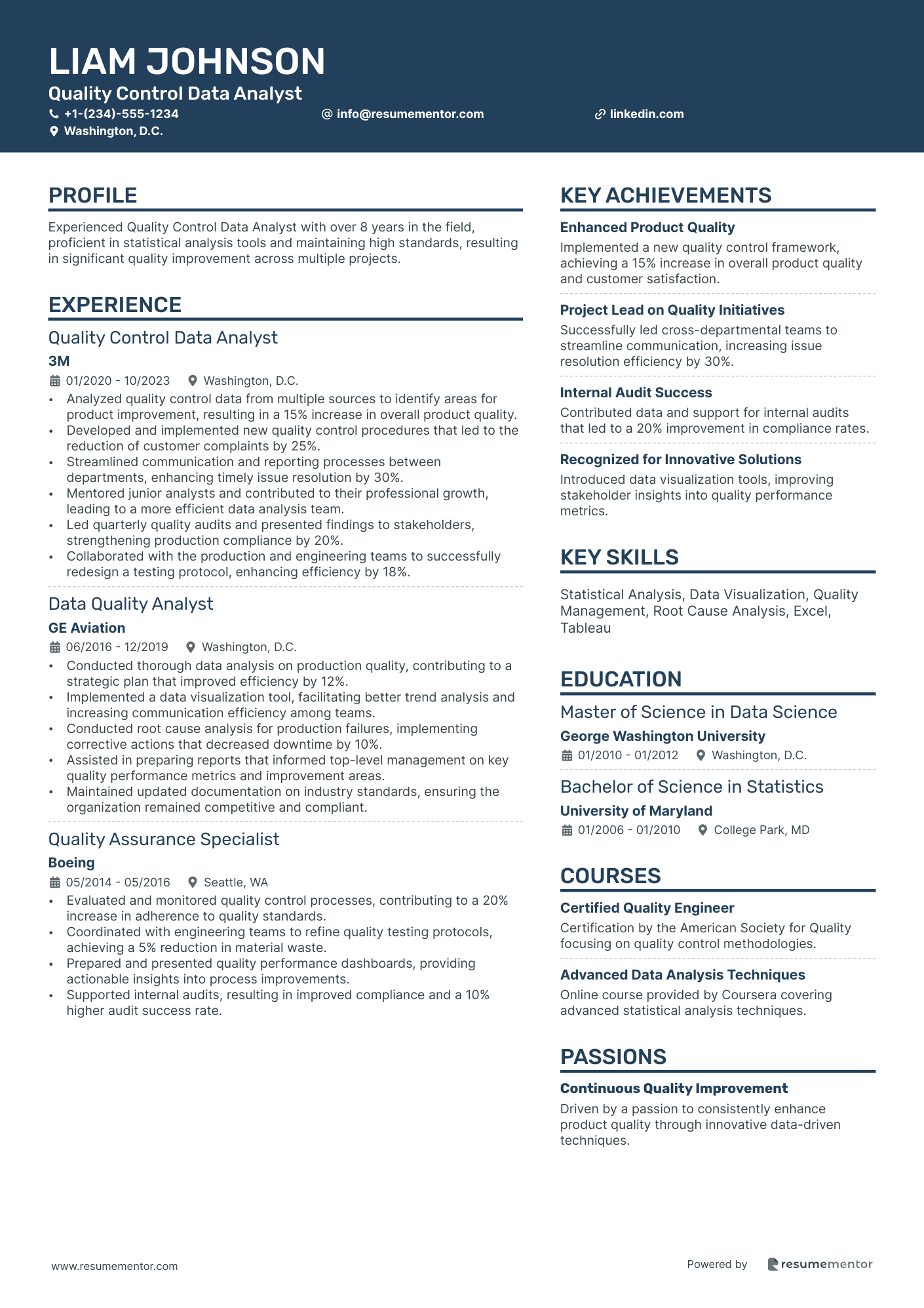 Quality Control Data Analyst