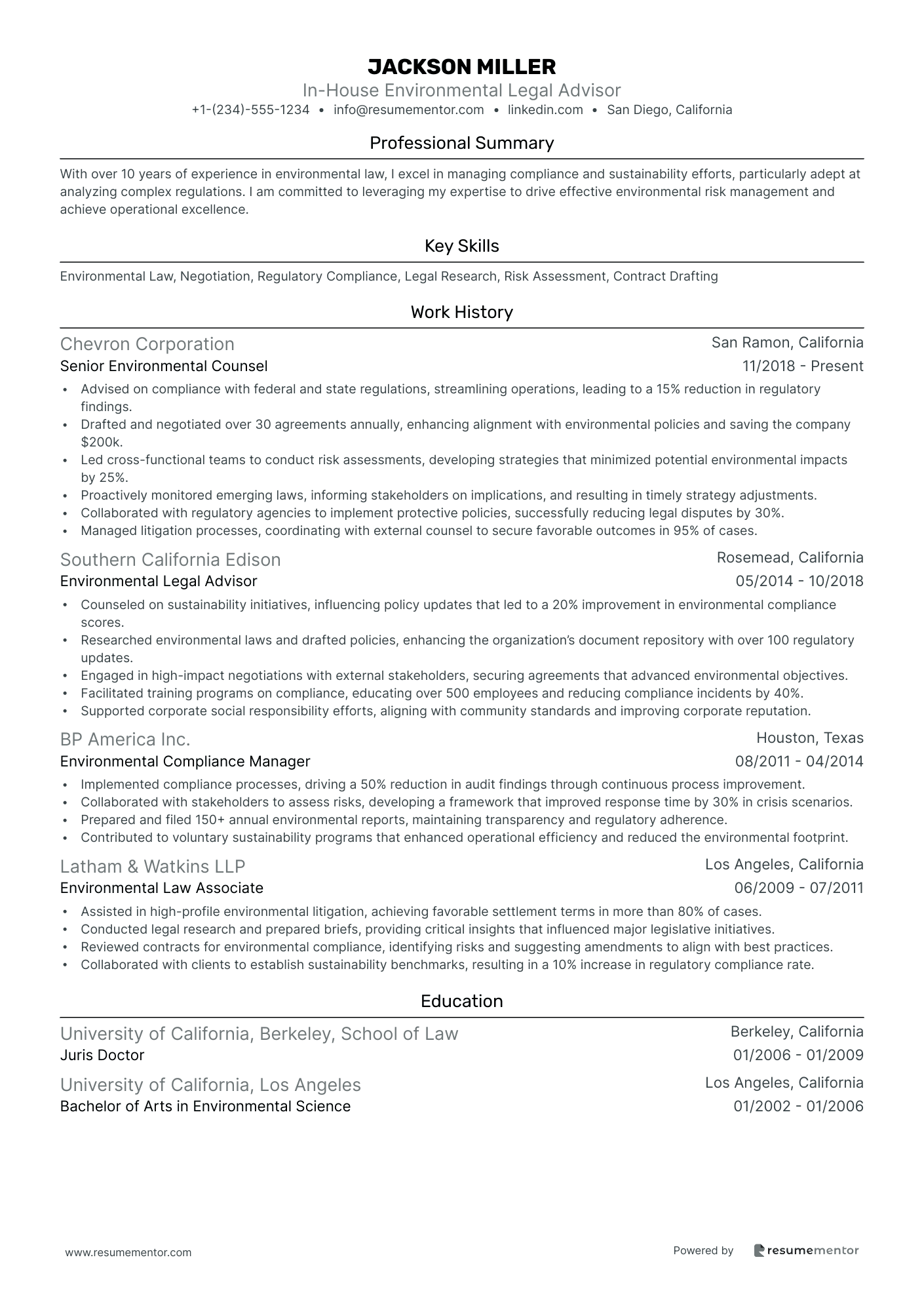In House Environmental Legal Advisor