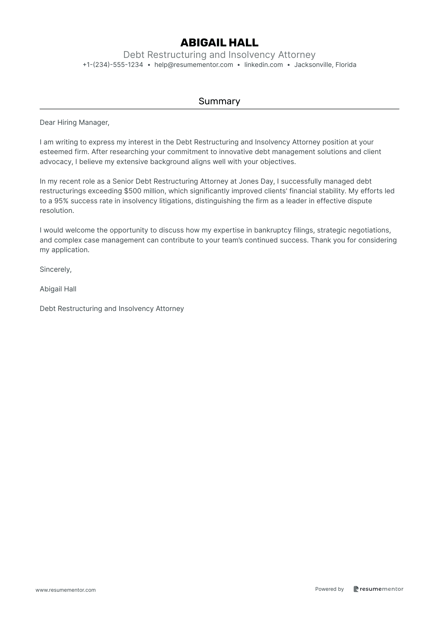 Debt Restructuring and Insolvency Attorney