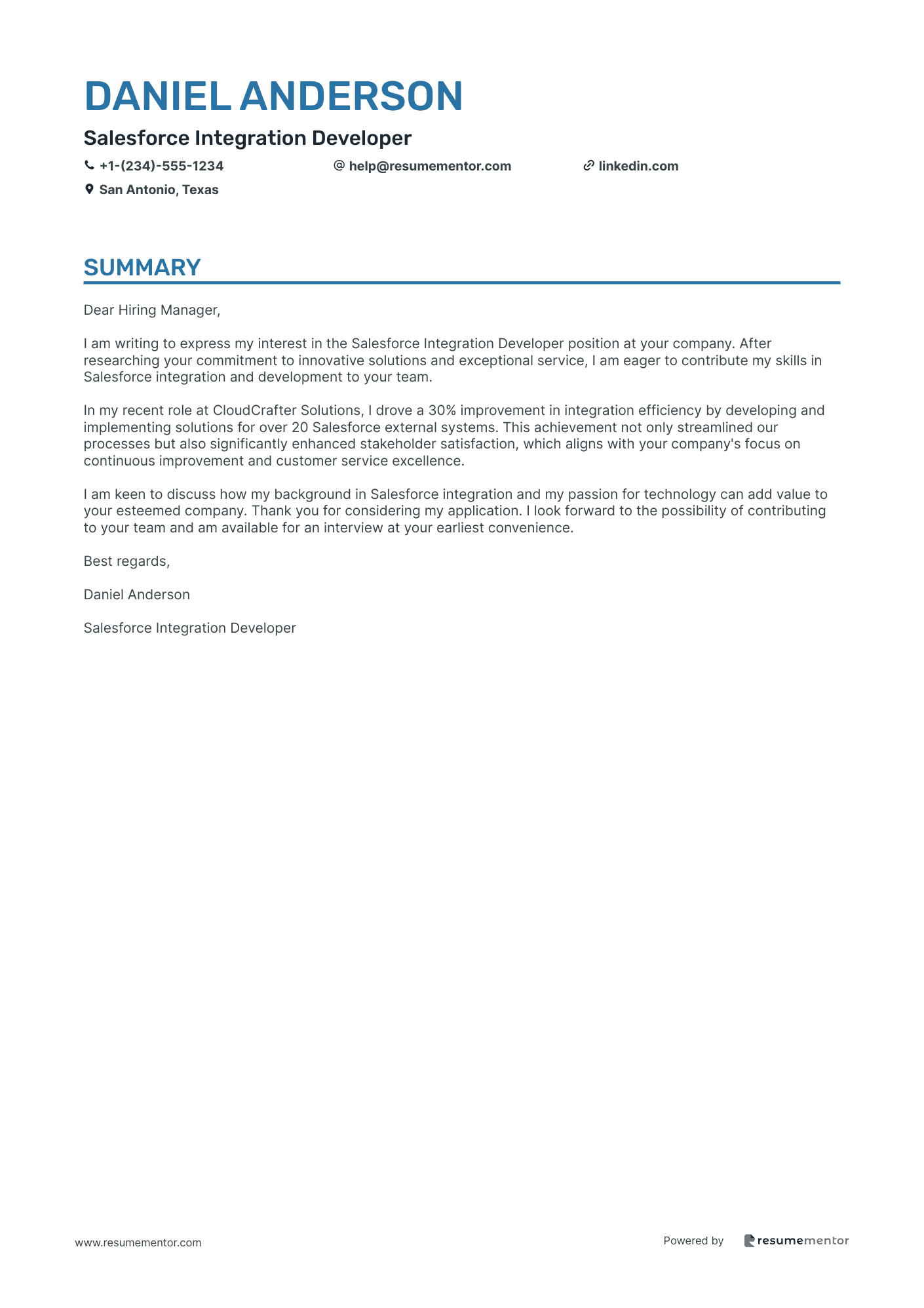 Salesforce Integration Developer