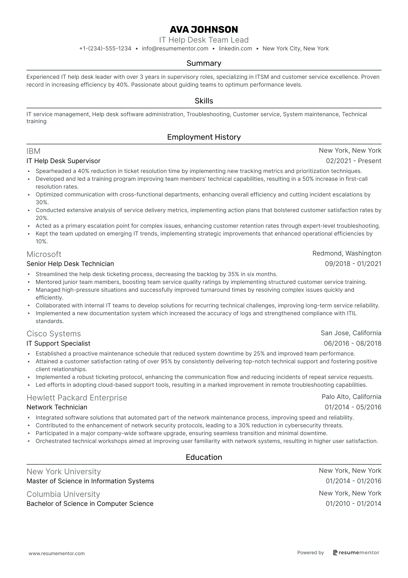 IT Help Desk Team Lead