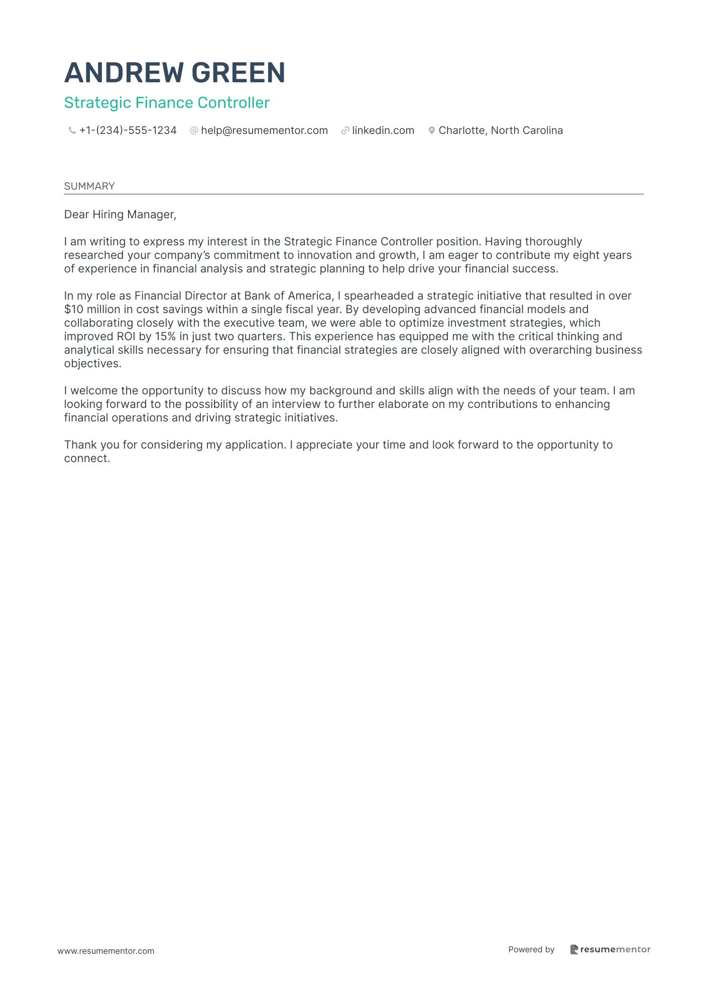 Strategic Finance Controller