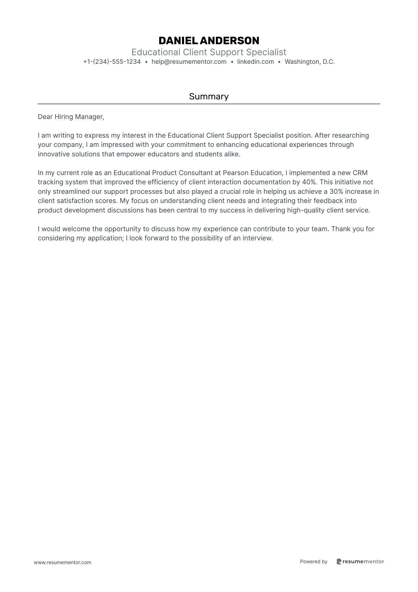 Educational Client Support Specialist