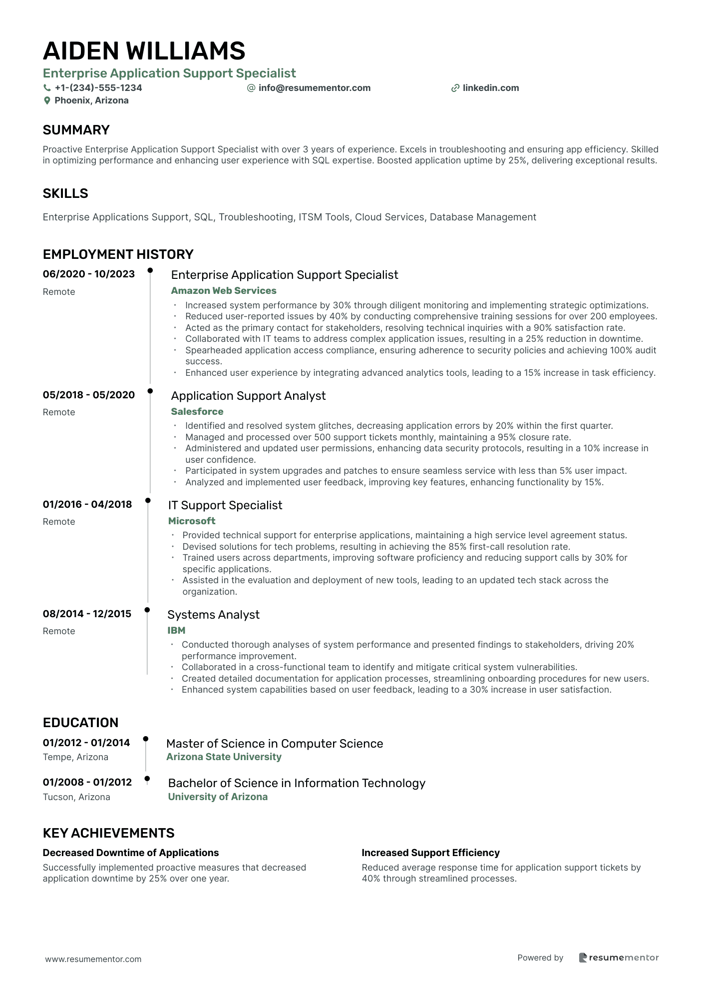 Enterprise Application Support Specialist