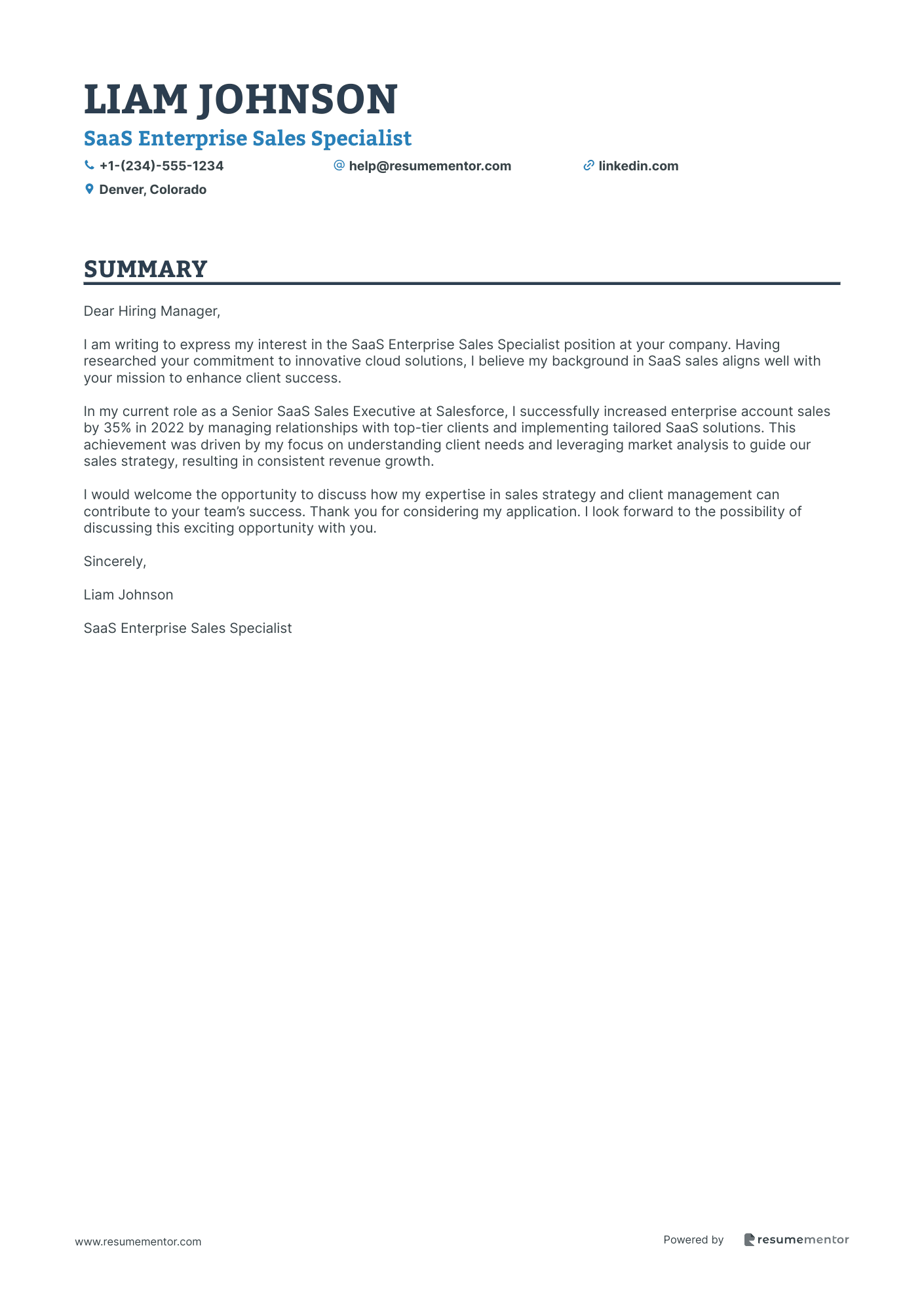 SaaS Enterprise Sales Specialist