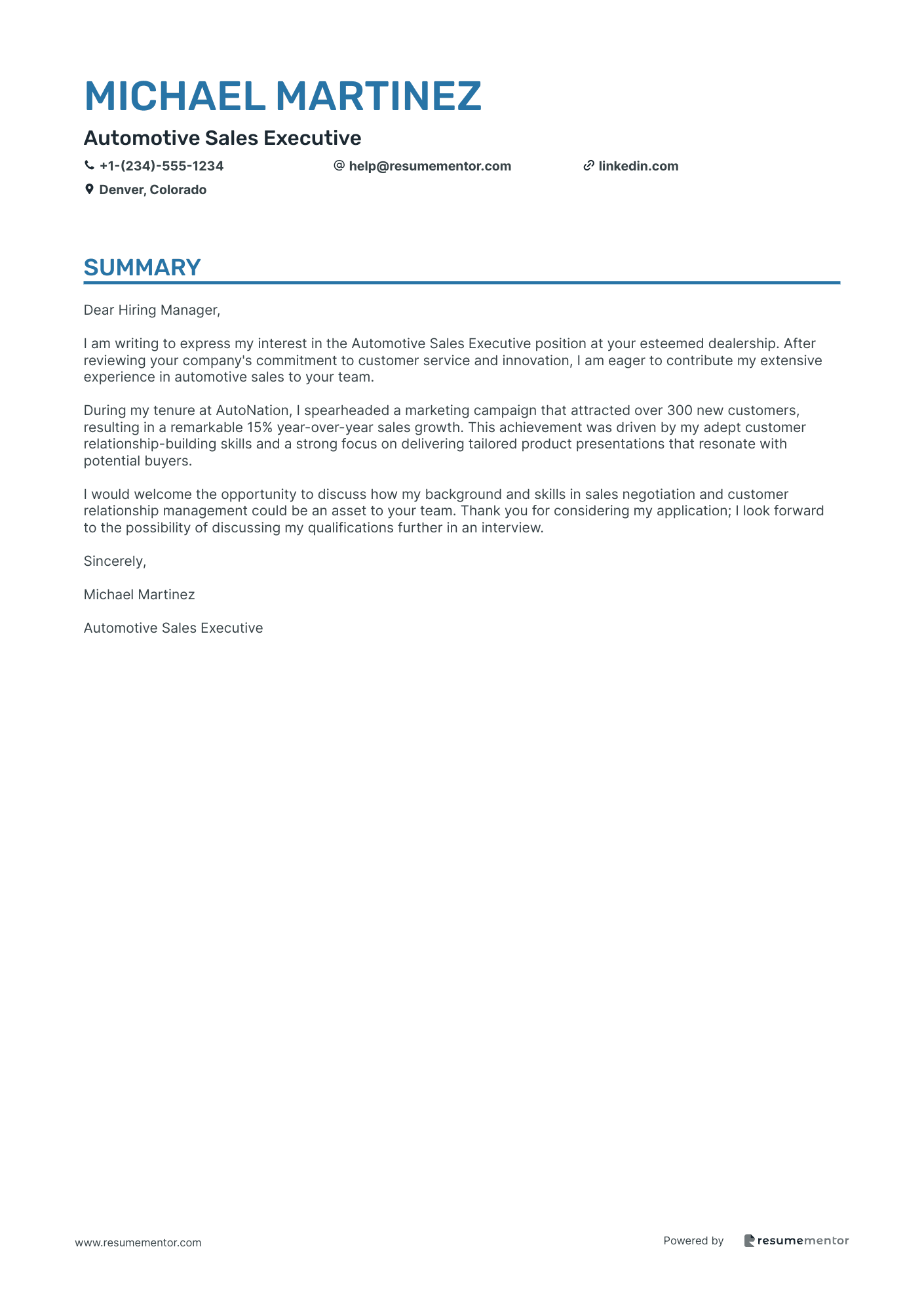 Automotive Sales Executive