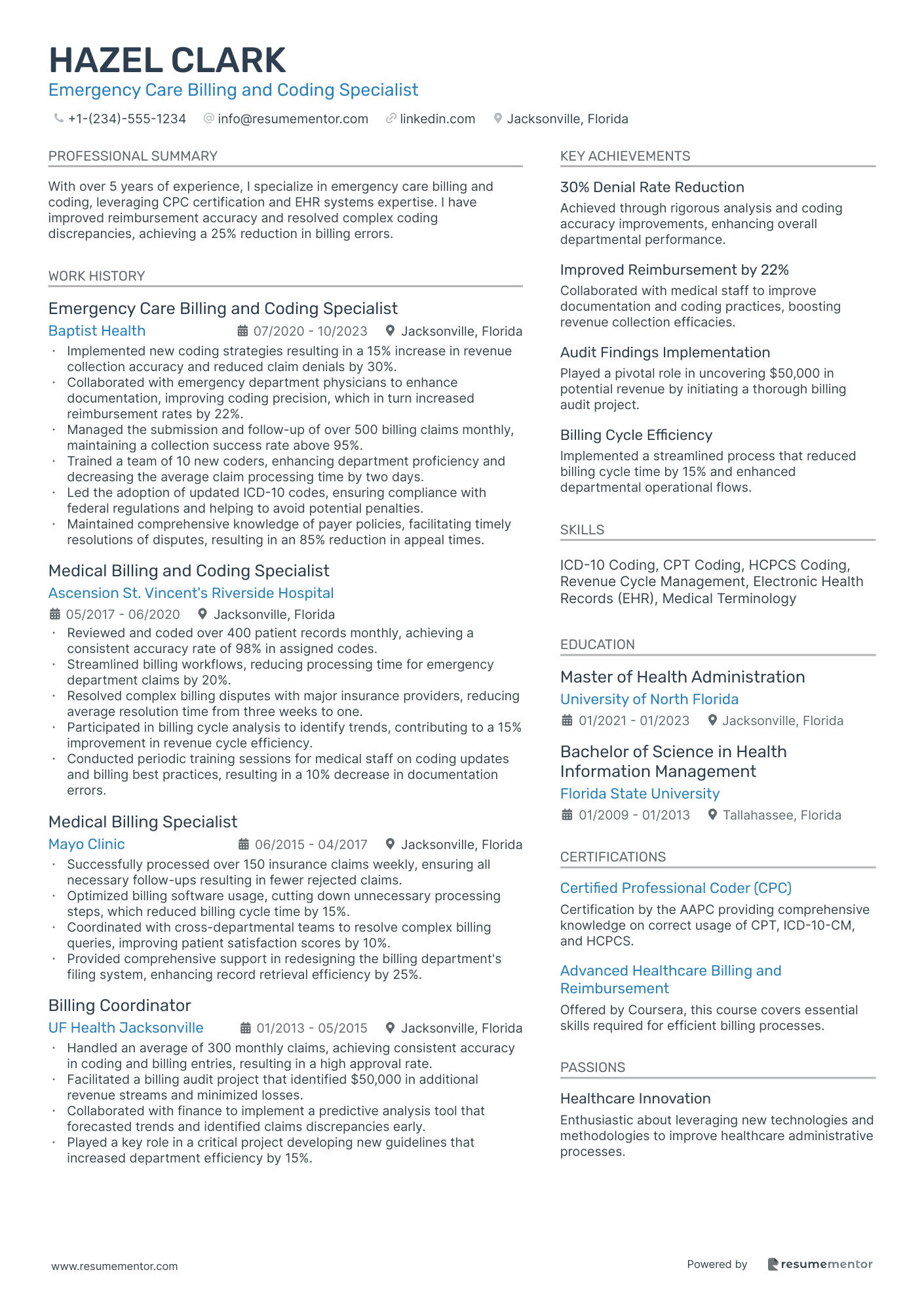 Emergency Care Billing and Coding Specialist