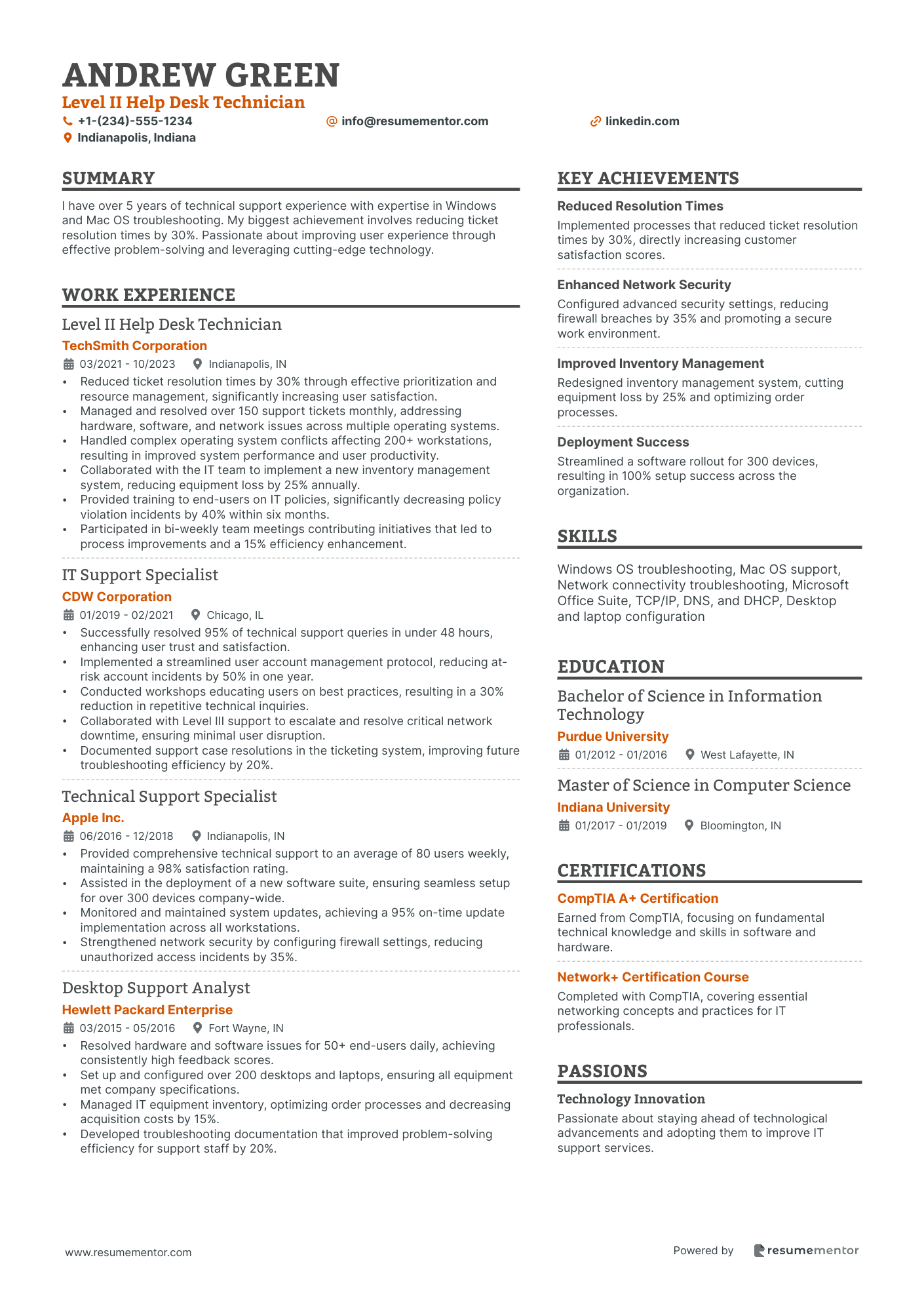 Level II Help Desk Technician