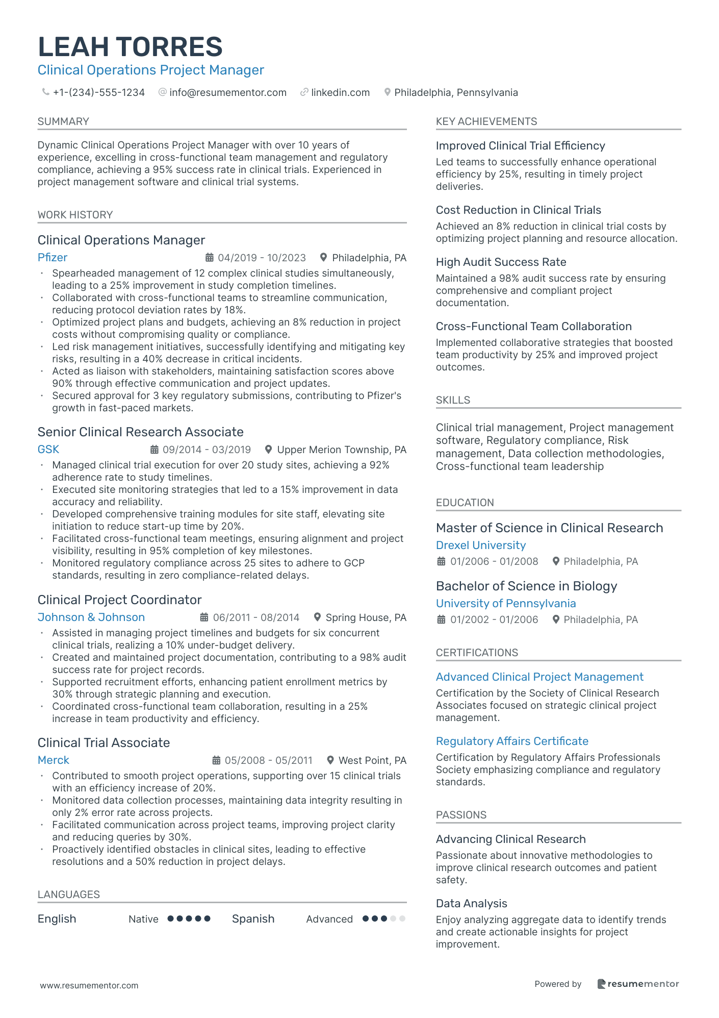 Clinical Operations Project Manager