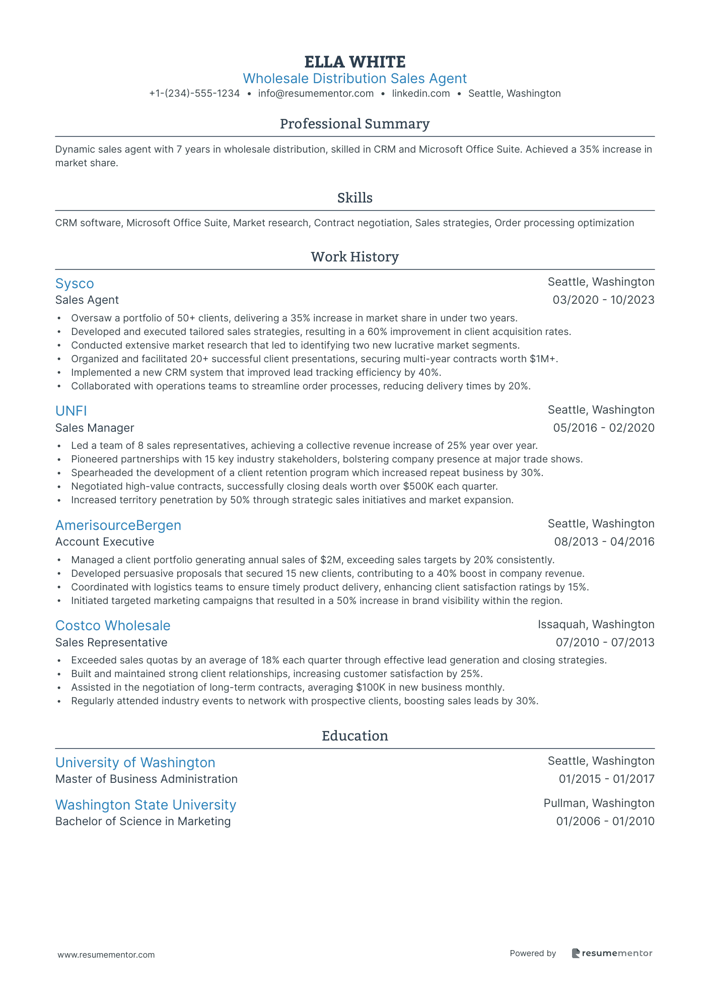 Wholesale Distribution Sales Agent