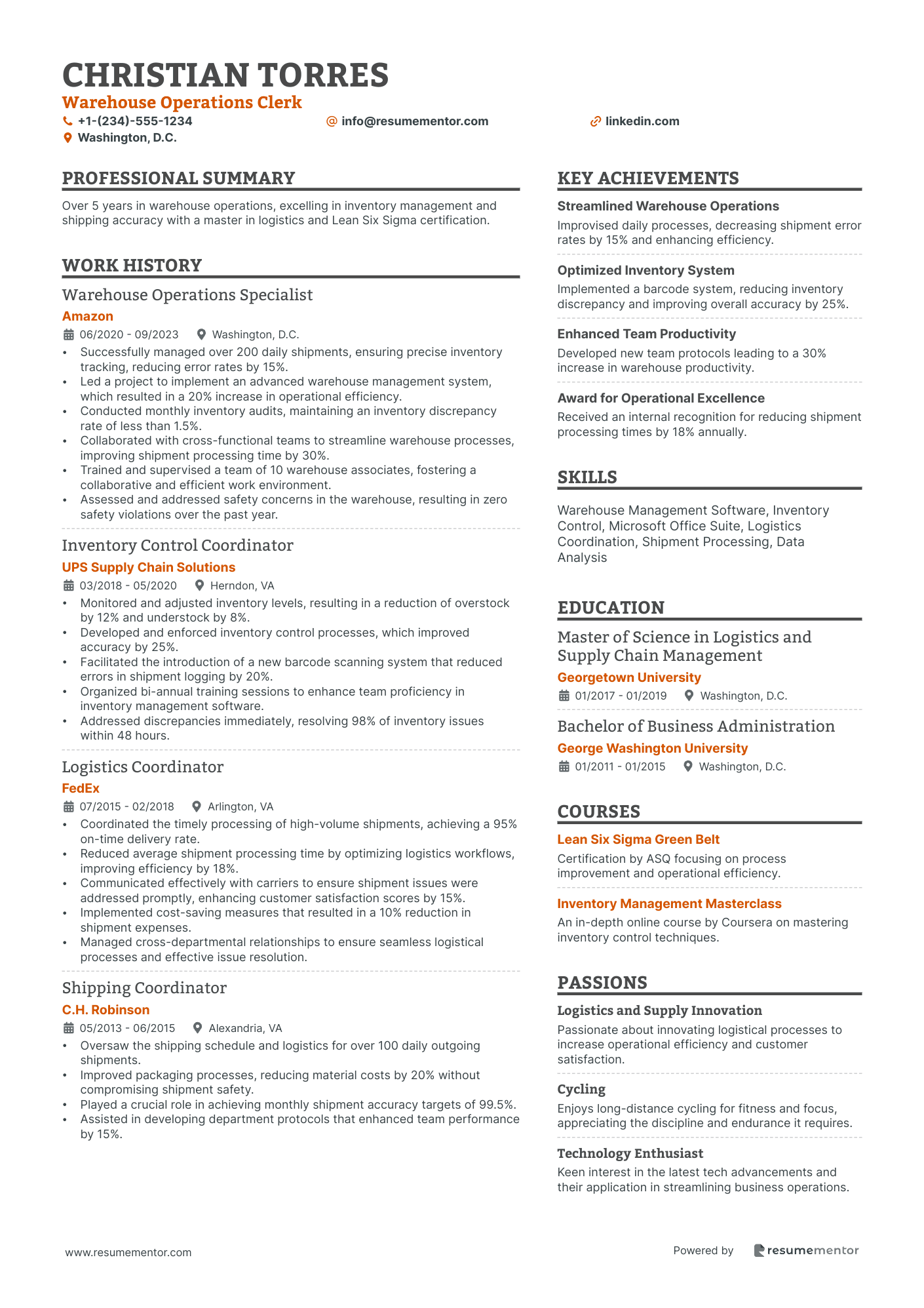 Warehouse Operations Clerk