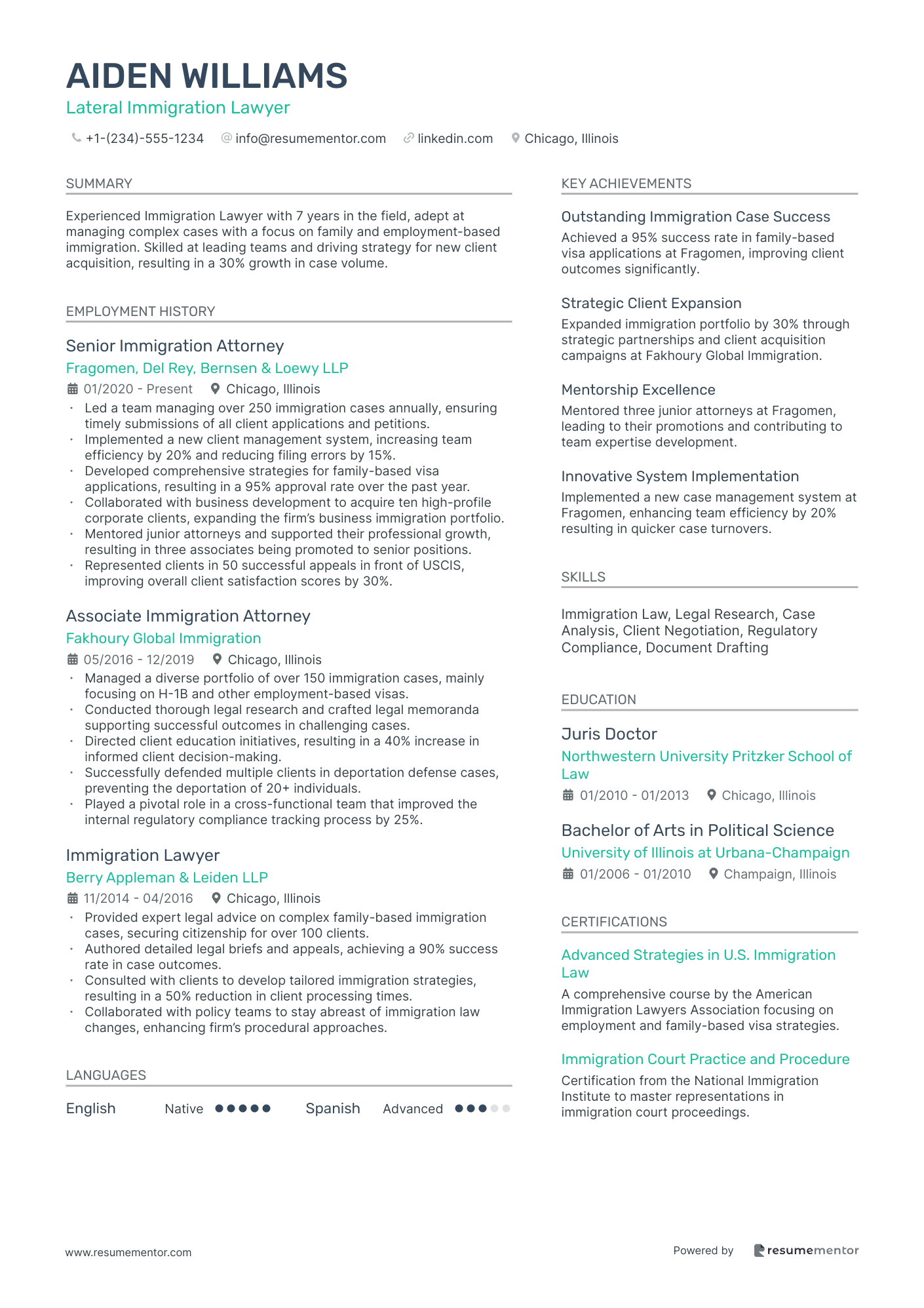 Lateral Immigration Lawyer
