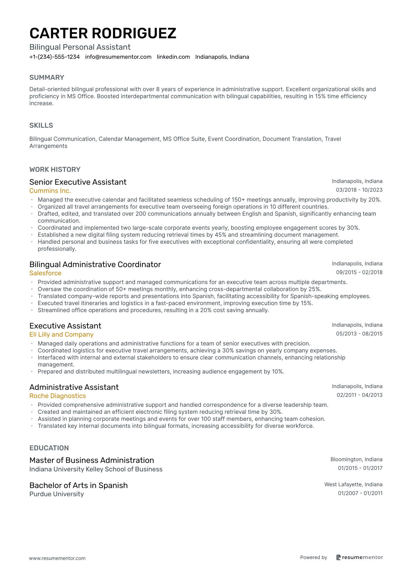 Bilingual Personal Assistant