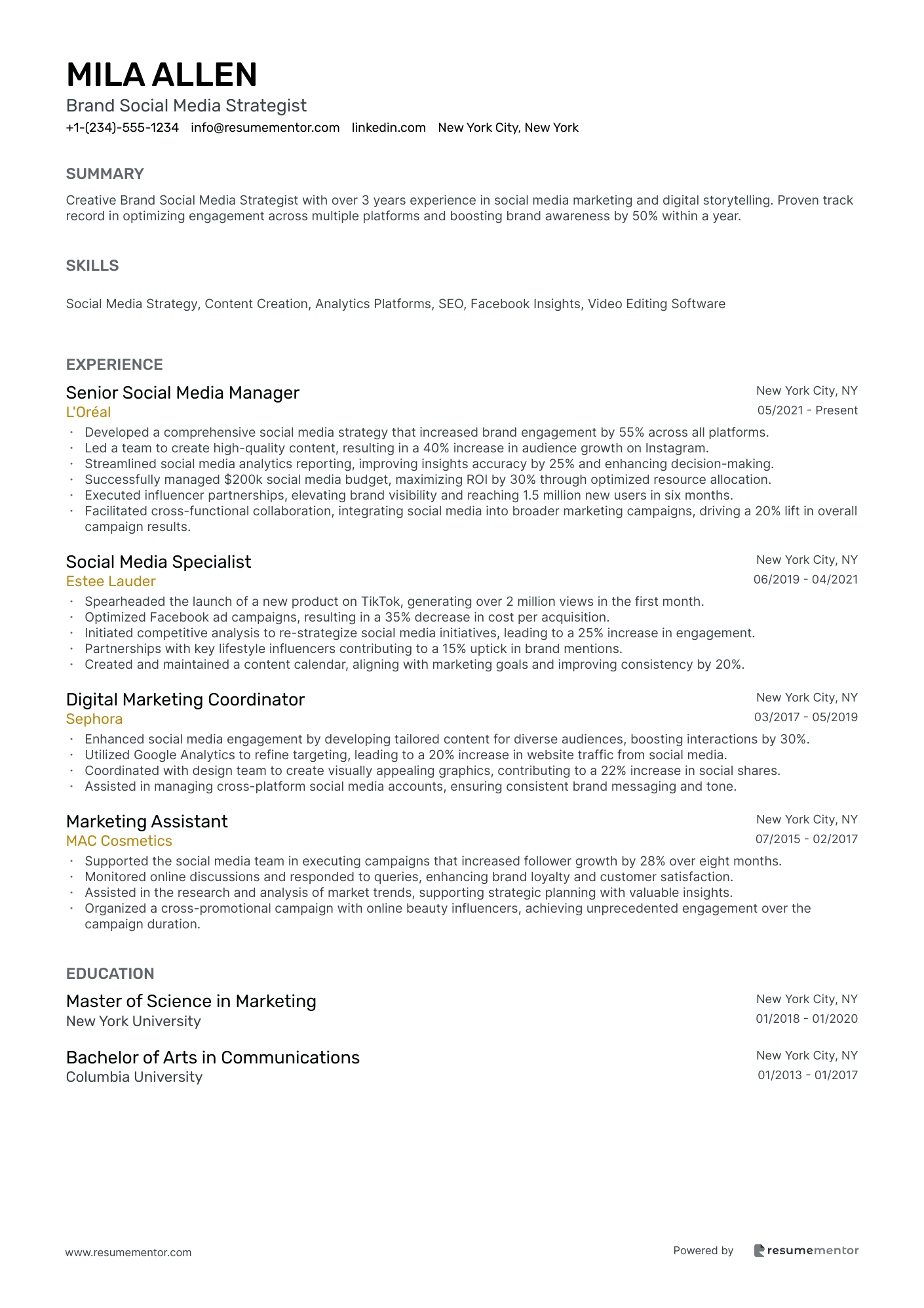 Brand Social Media Strategist