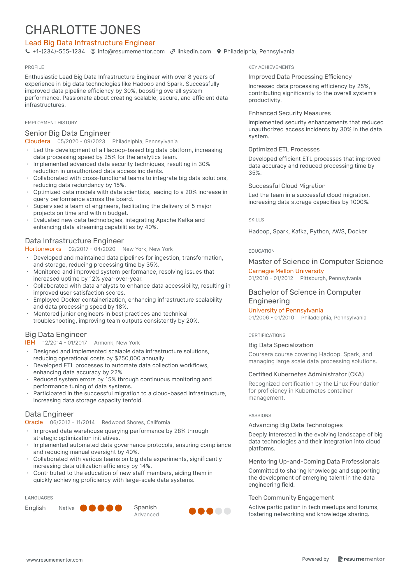 Lead Big Data Infrastructure Engineer